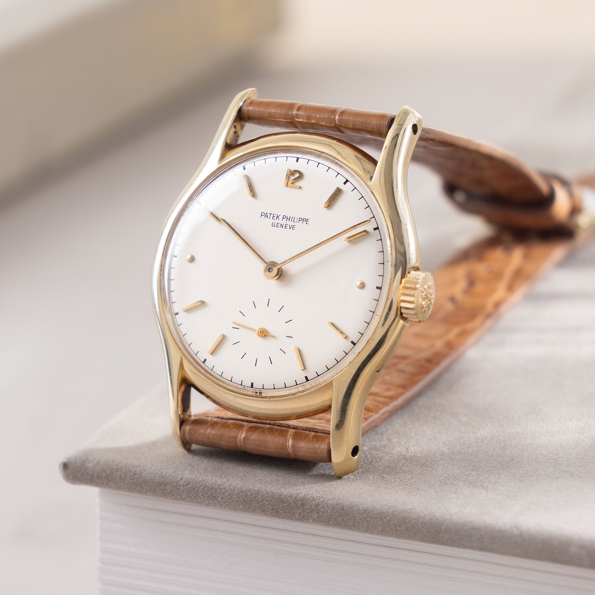 Patek Philippe Calatrava Silver Dial Ref. 2406J with Small Seconds in 18K Yellow Gold