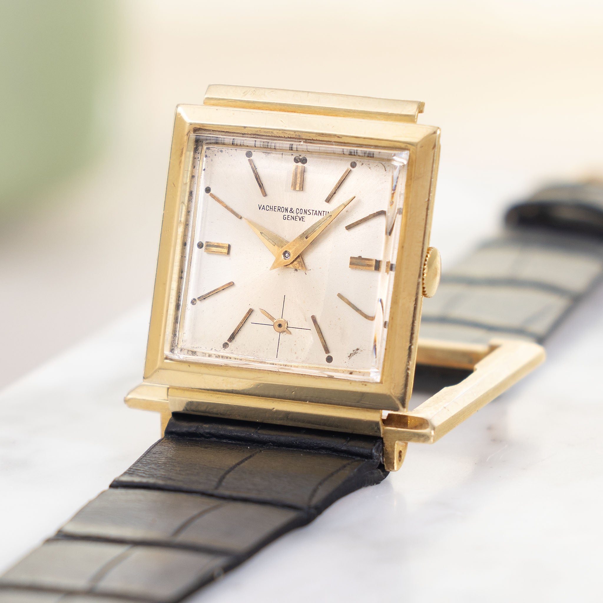 Vacheron Constantin Square “Chevalet” or "Cabriolet" in 18K Yellow Gold Ref. 6665 Dress Watch