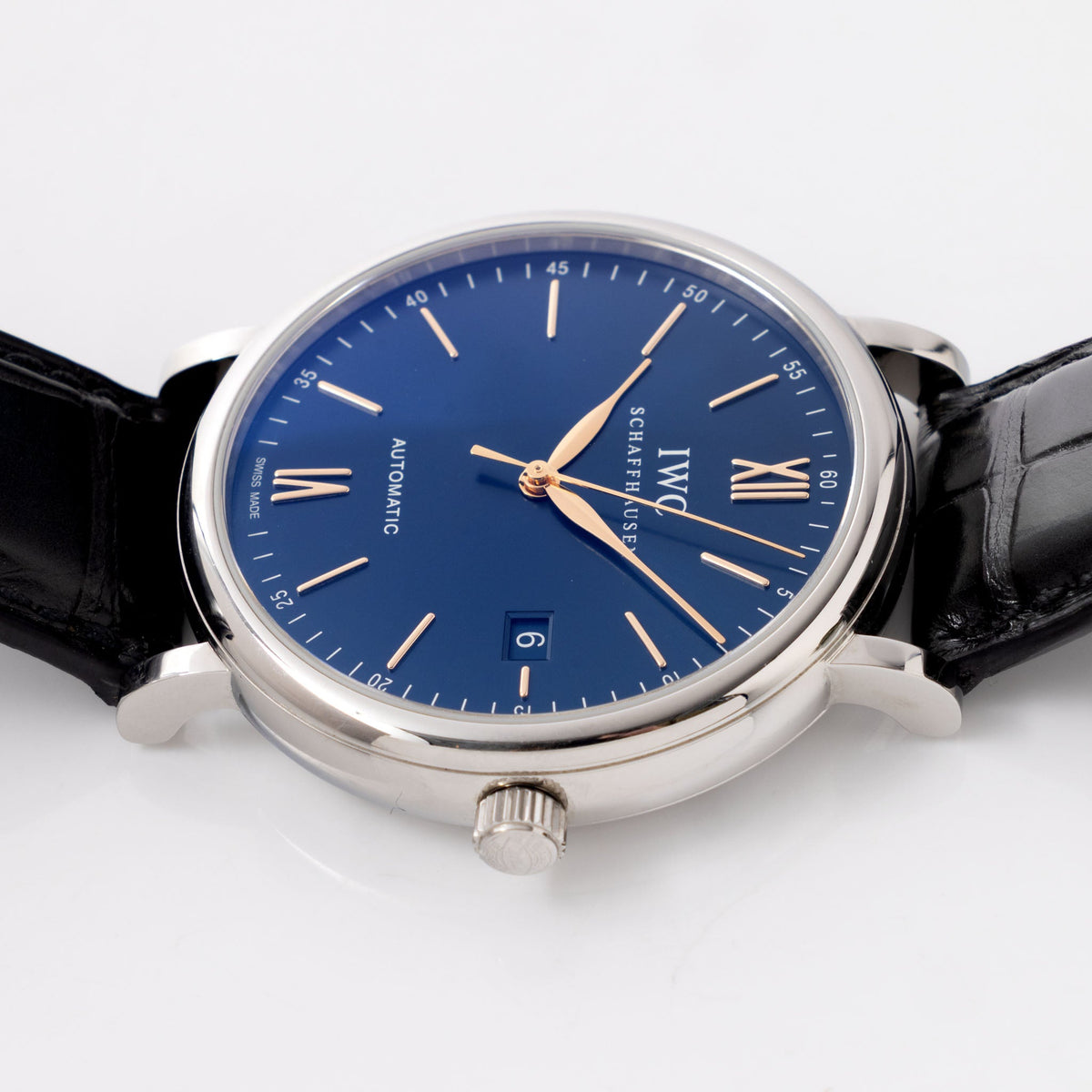 IWC Portofino Blue soleil dial box and paper set" Khanjar "ref IW356523
