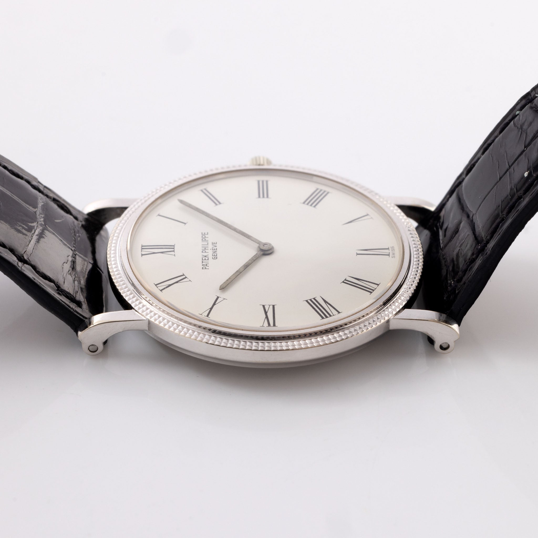 Patek Philippe Calatrava White Gold Clous de Paris Bezel ref 3520