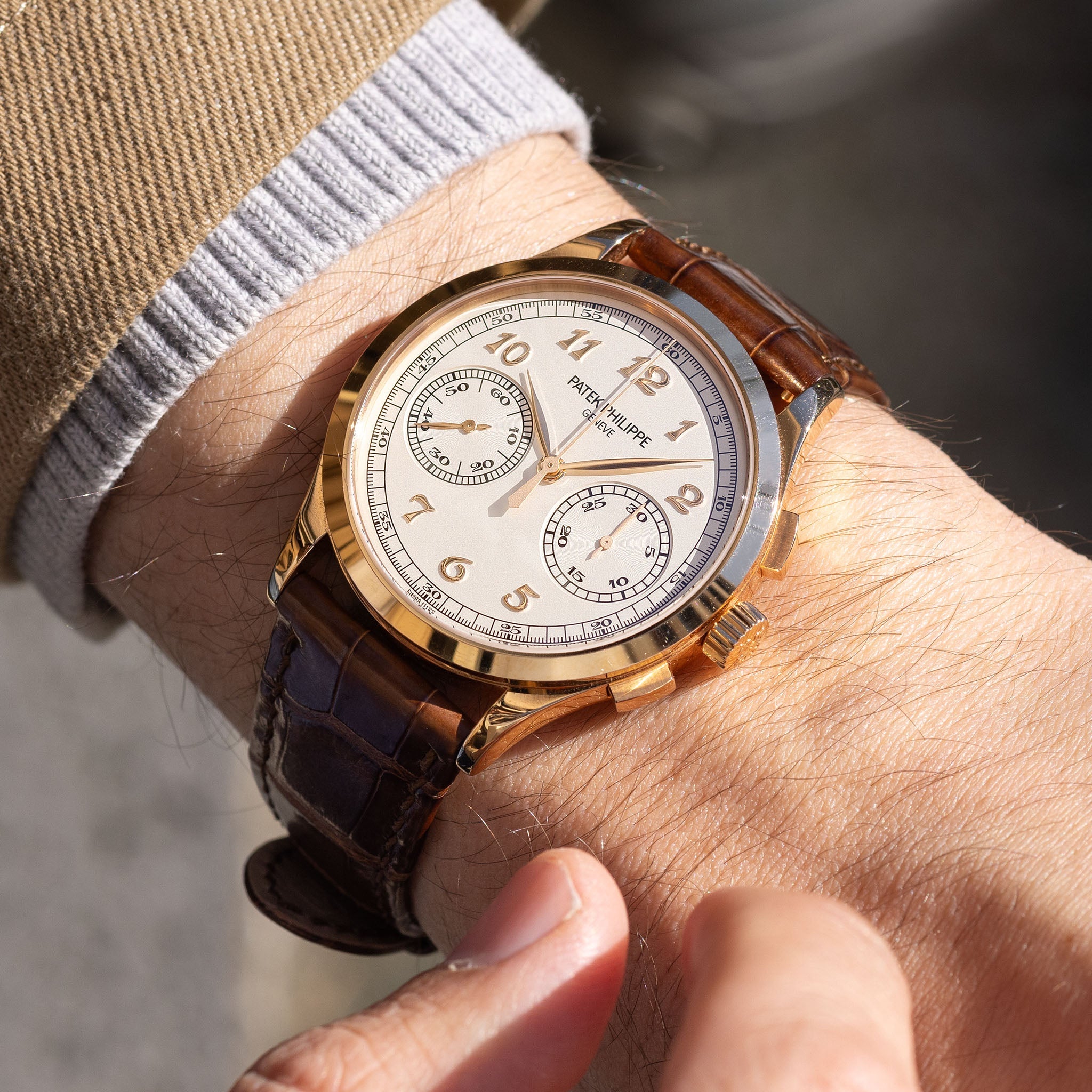 Patek Philippe Chronograph 5170-001R “Breguet Numerals” in 18K Rose Gold Box and Paper Set