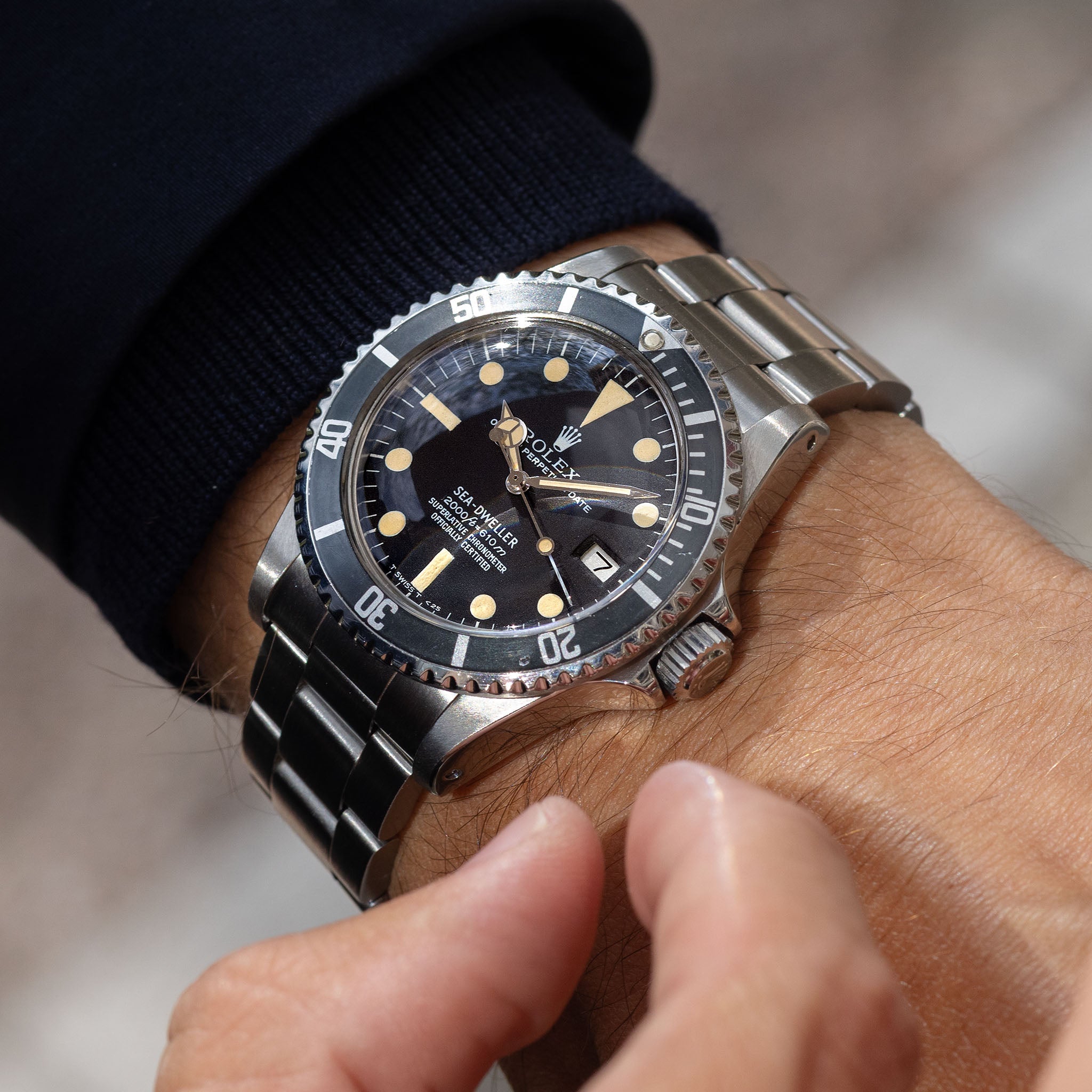 Rolex Sea-dweller ref 1665 MK2 Rail dial with Vivid Patina, Box and Service Papers