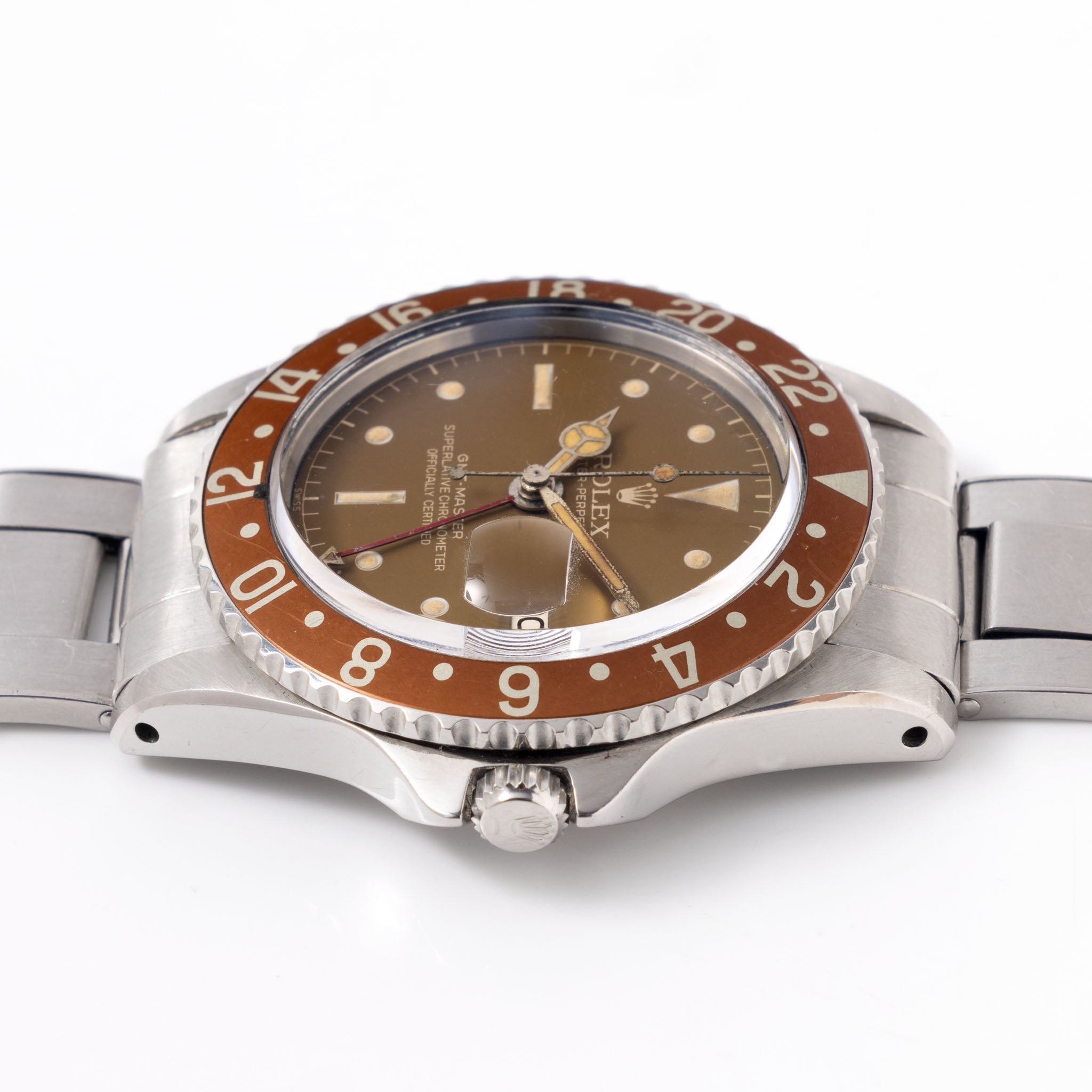 Rolex GMT-Master 1675 Caramel Tropical Gilt Chapter Ring Dial PCG Case