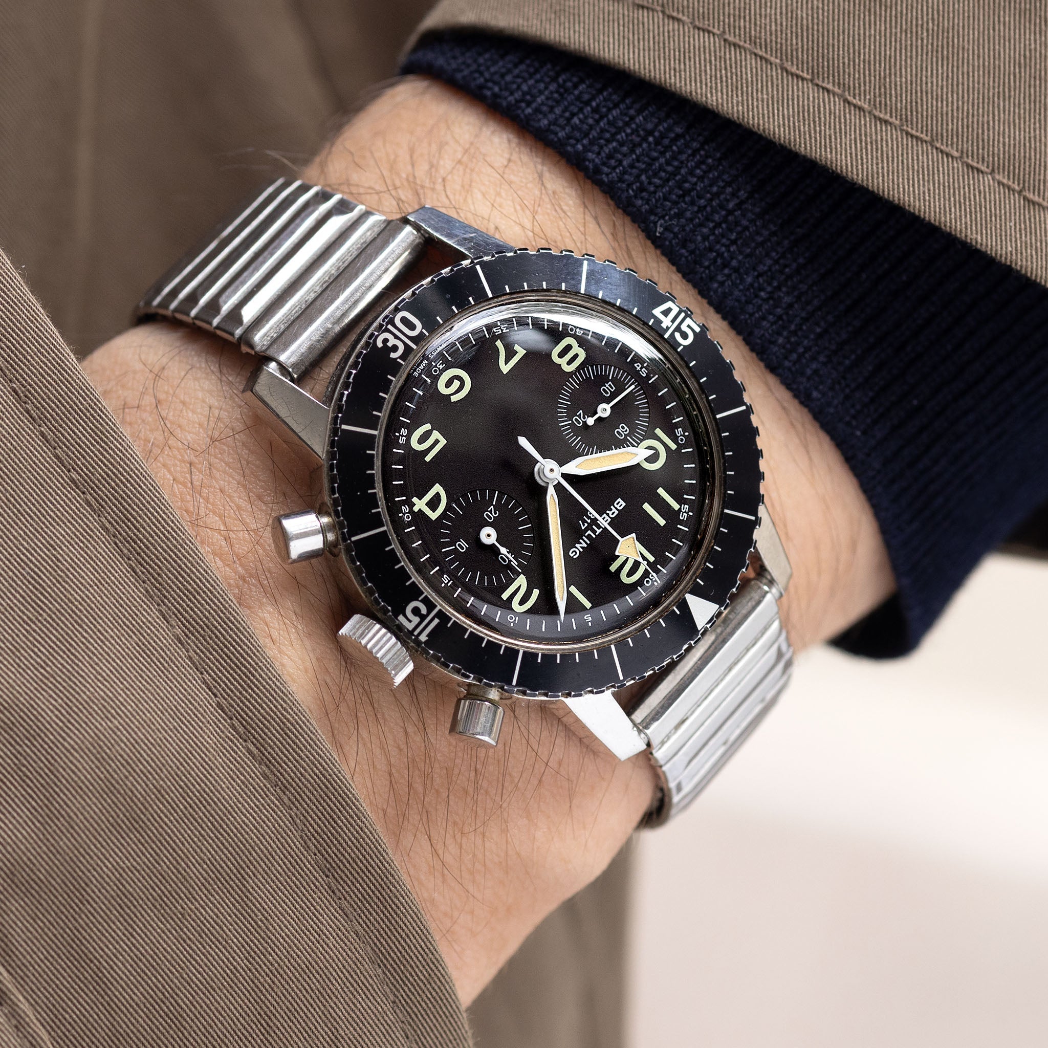 Breitling ref. 817 Italian Army Issued Chronograph with Original Box