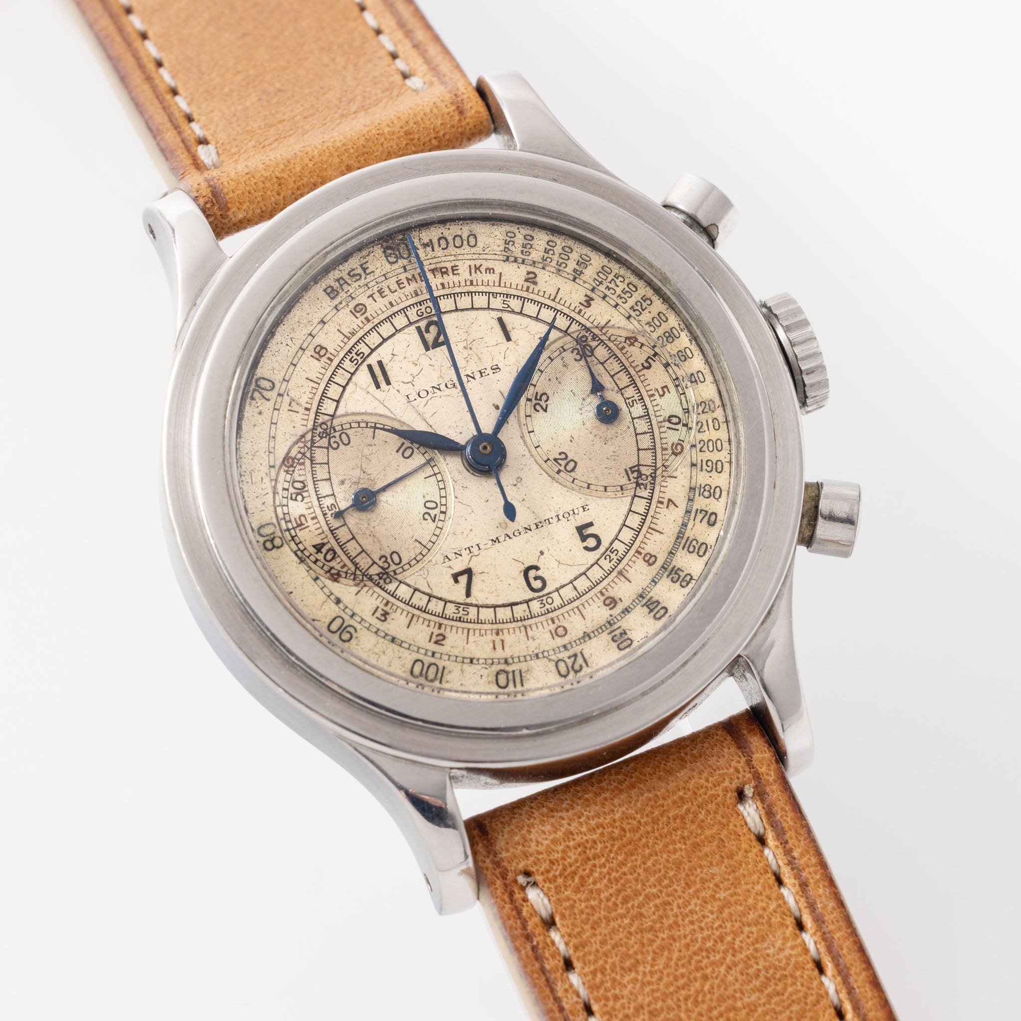 Longines "Tre Tacche" 13 ZN Stepcase Chronograph ref 4974