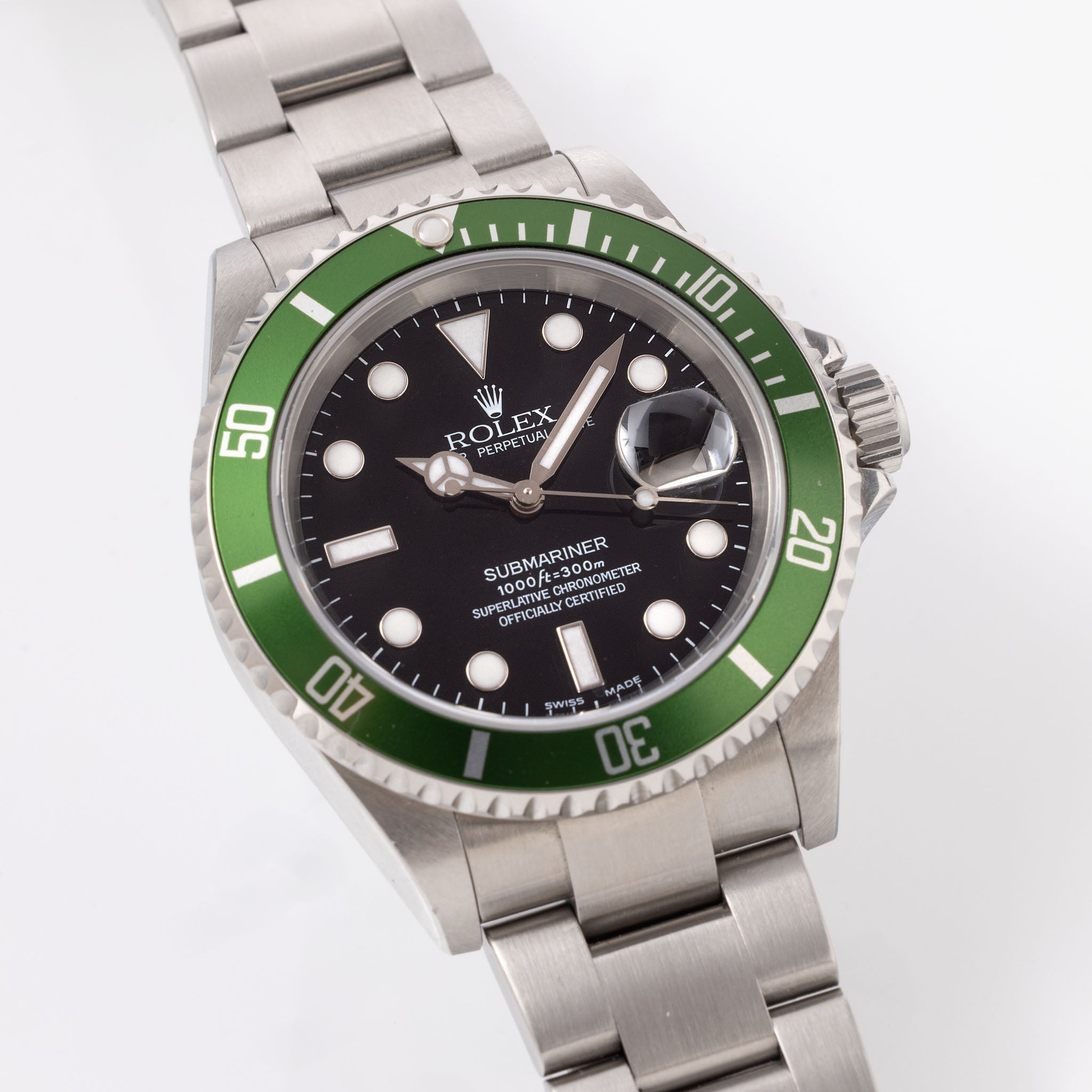 Rolex Submariner “Kermit” Flat 4 with Pouch and Papers Ref. 16610LV