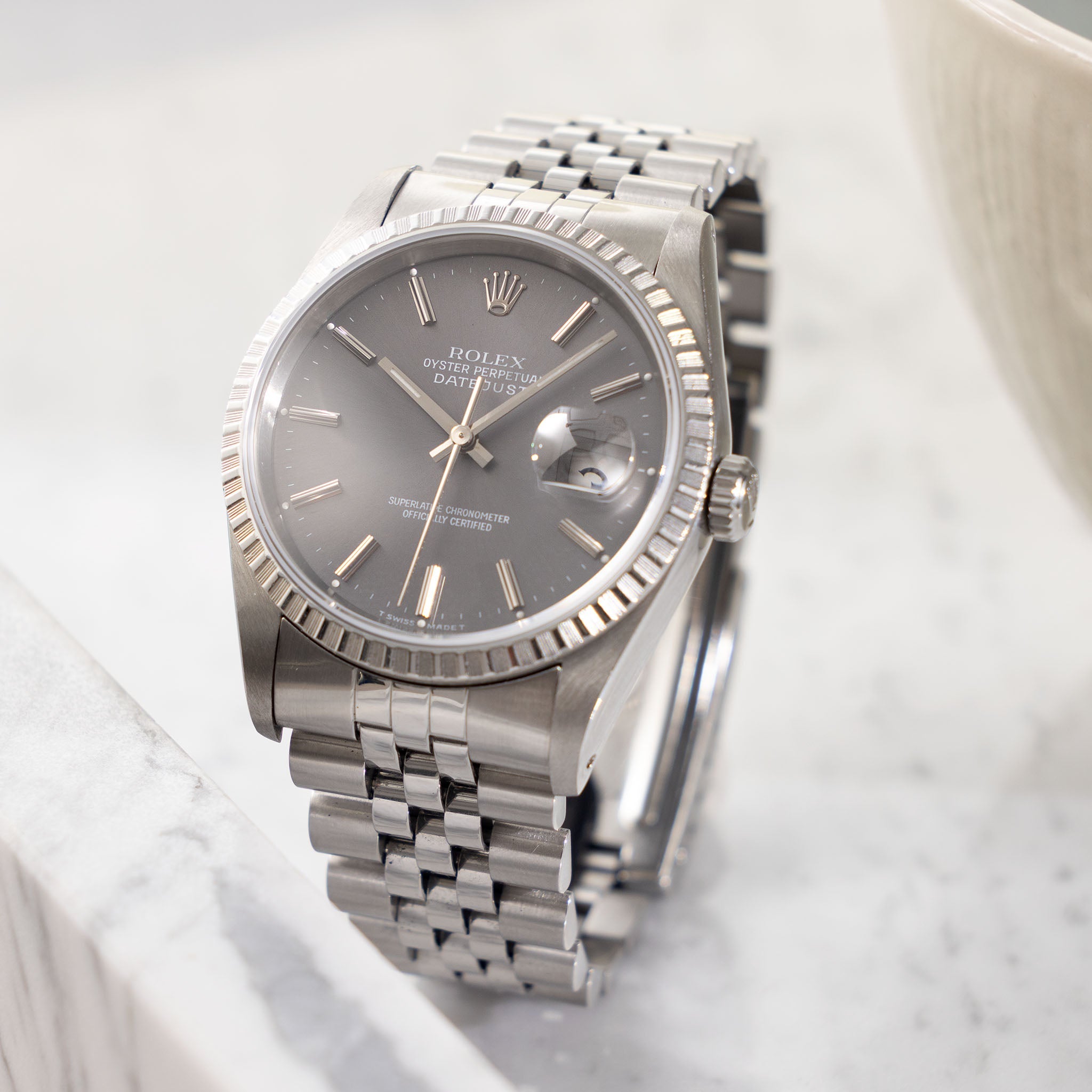 Rolex Datejust 16220 "Grey Soleil Dial"