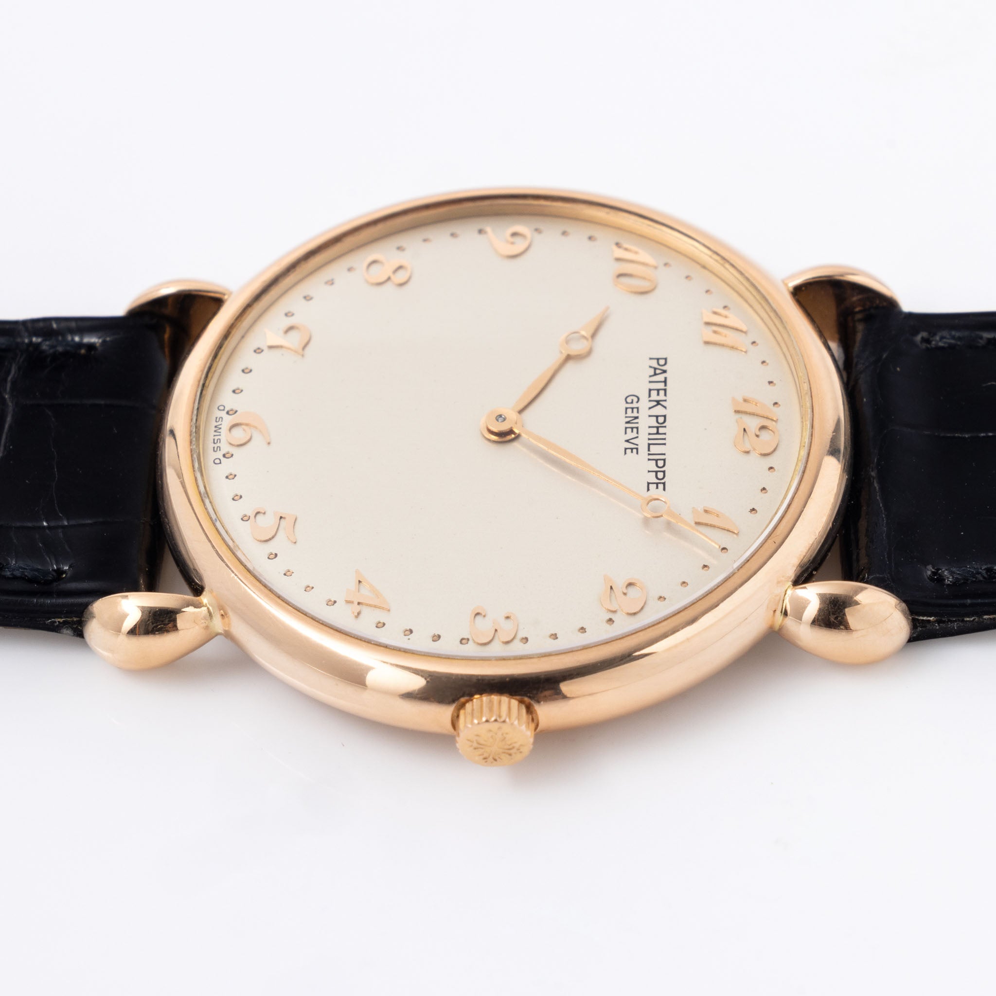 Patek Philippe Calatrava Rose Gold Silver Dial Breguet Numerals Ref 3820 with Box and Original Certificate of Origin