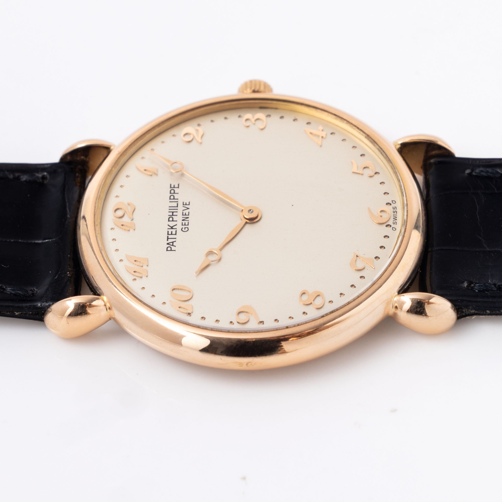 Patek Philippe Calatrava Rose Gold Silver Dial Breguet Numerals Ref 3820 with Box and Original Certificate of Origin
