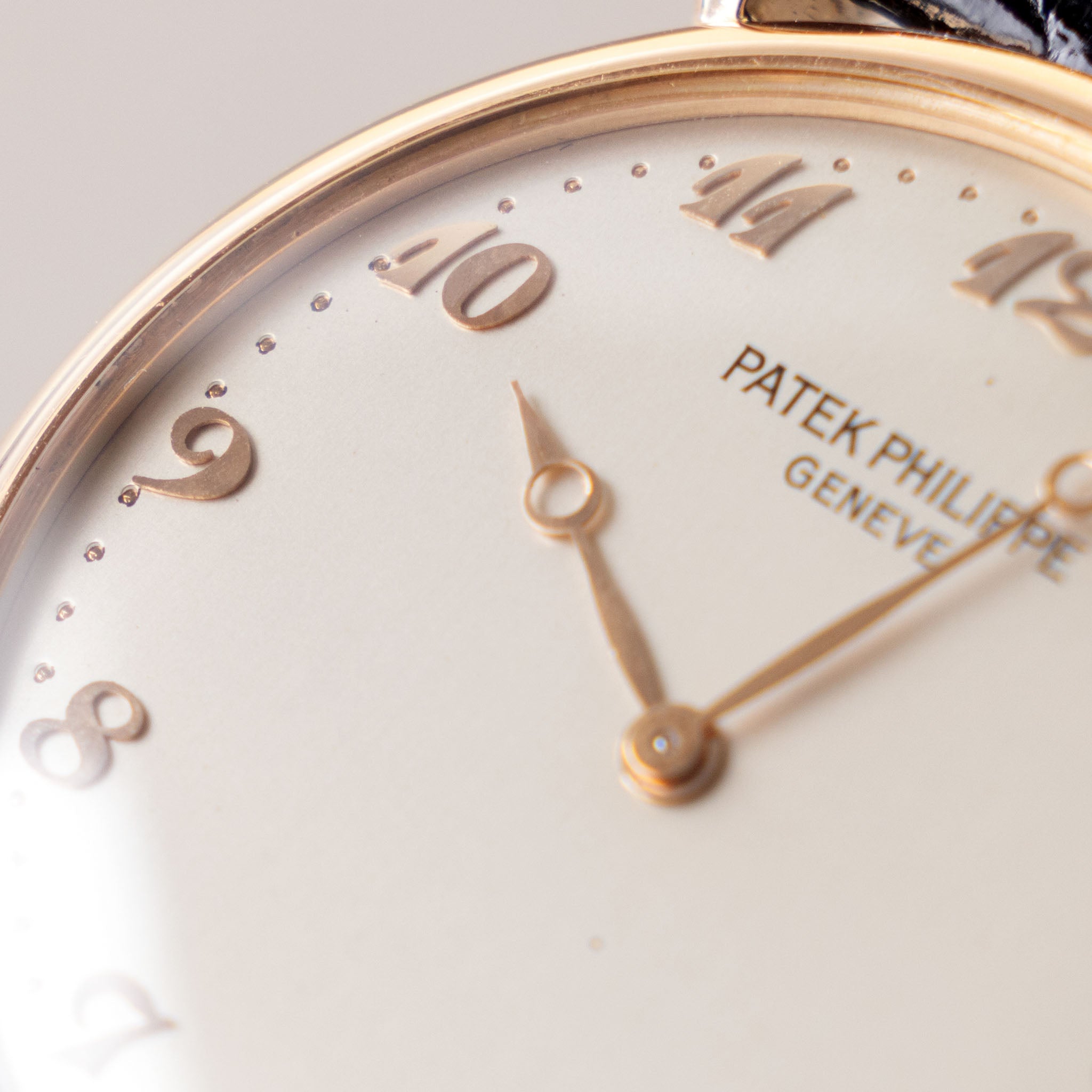Patek Philippe Calatrava Rose Gold Silver Dial Breguet Numerals Ref 3820 with Box and Original Certificate of Origin