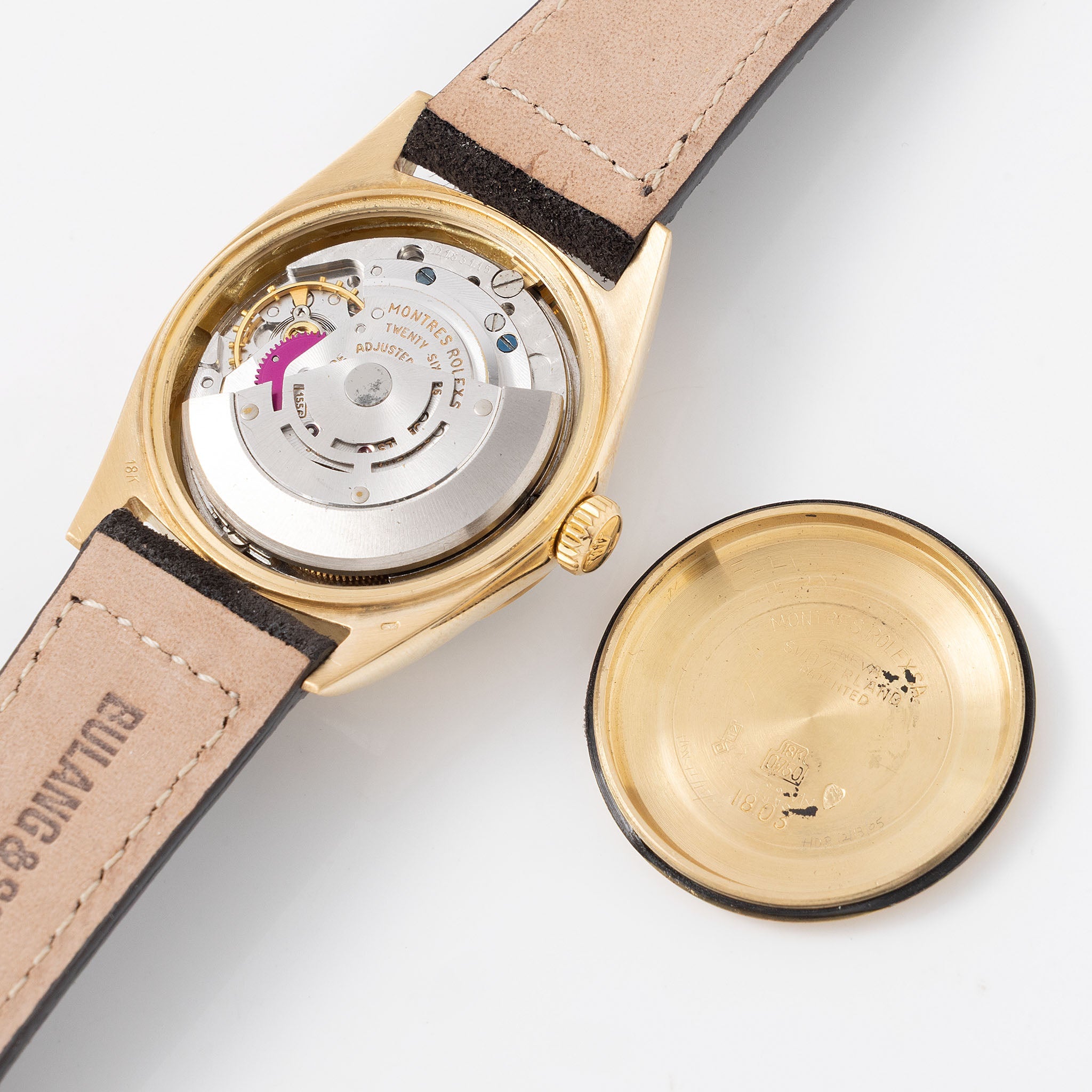 Rolex Day-Date 1803 Warm Grey Linen Dial in 18k Yellow Gold