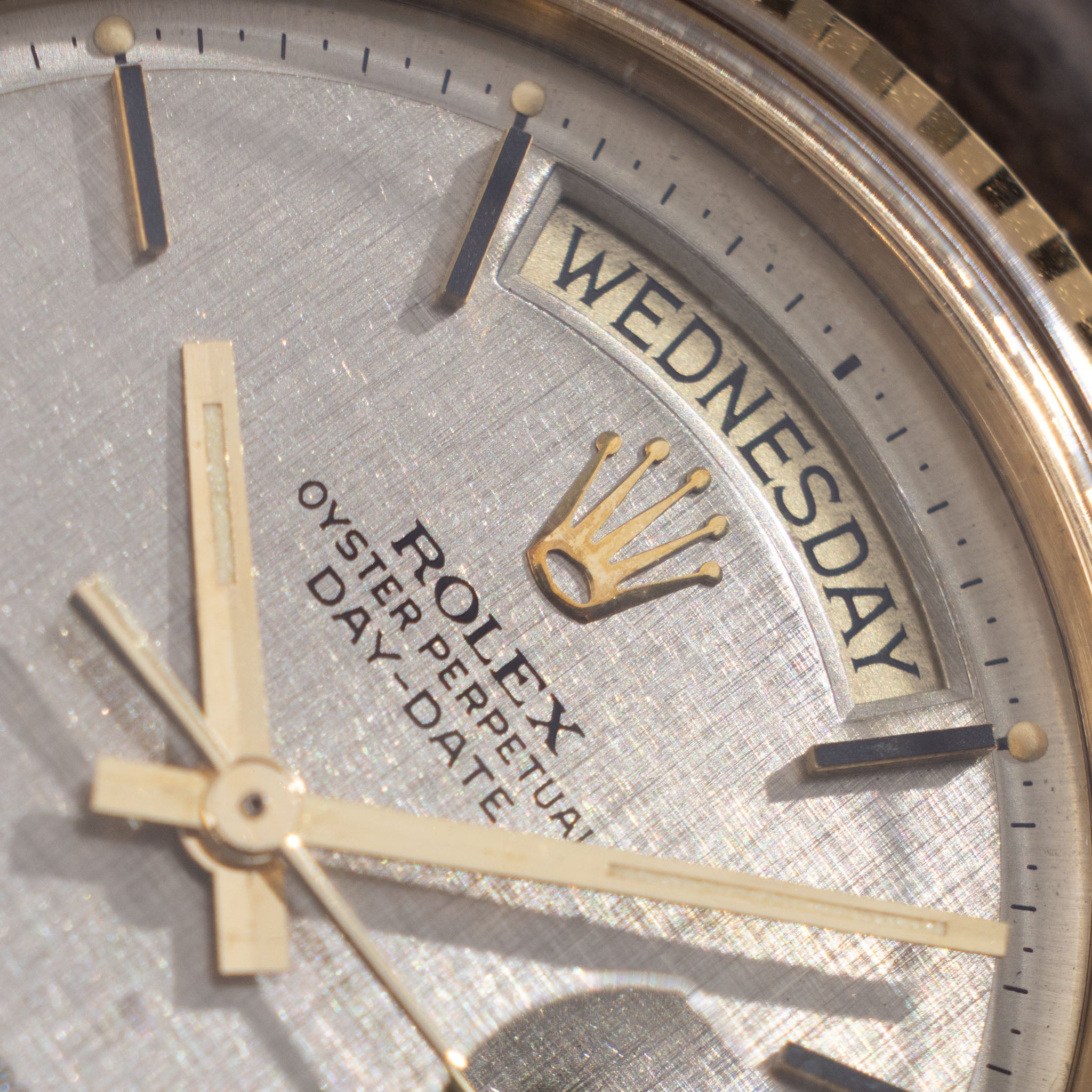 Rolex Day-Date 1803 Warm Grey Linen Dial in 18k Yellow Gold