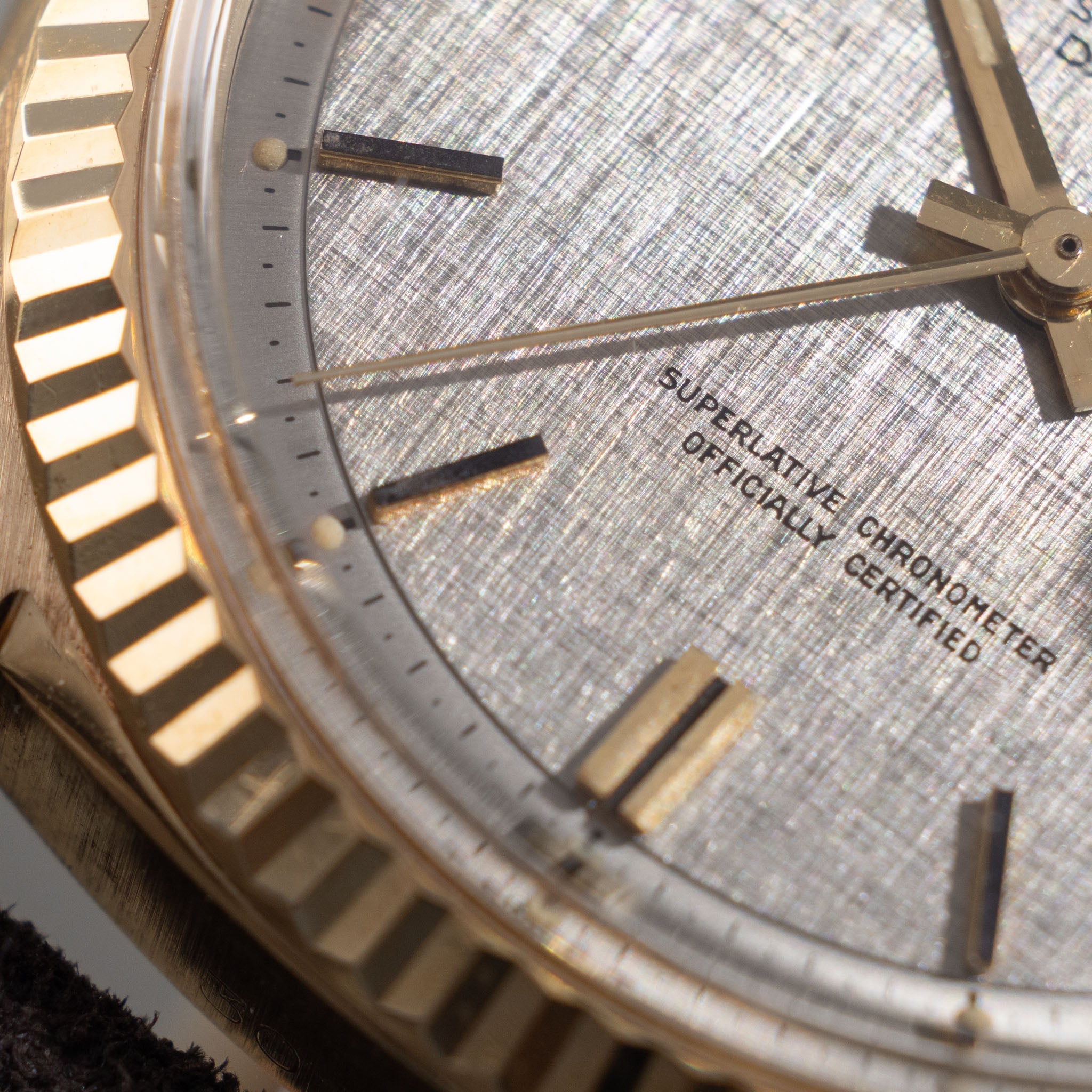 Rolex Day-Date 1803 Warm Grey Linen Dial in 18k Yellow Gold