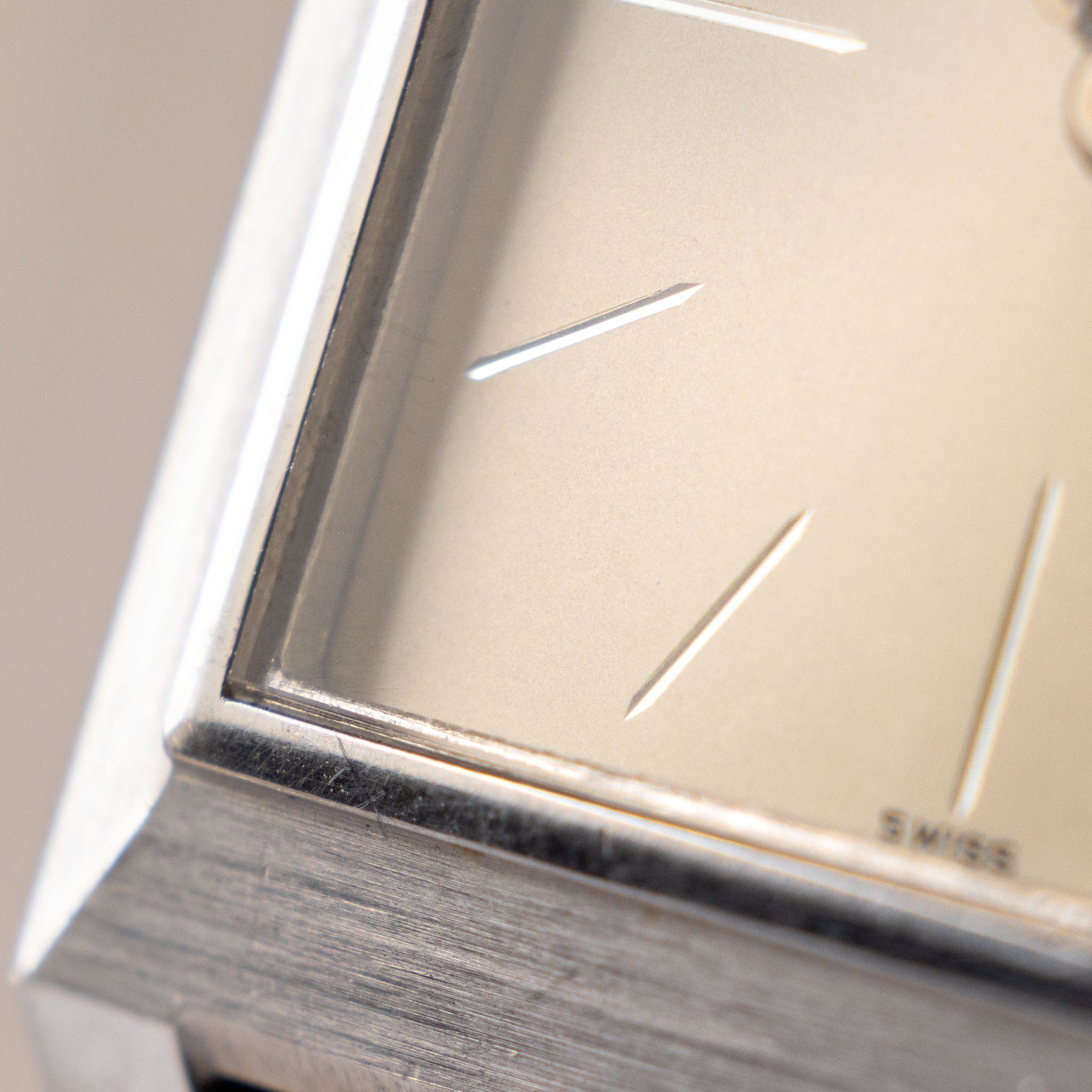 Patek Philippe Square Gondolo Dresswatch 3404P Silver Engraved Dial with Extract of the Archives