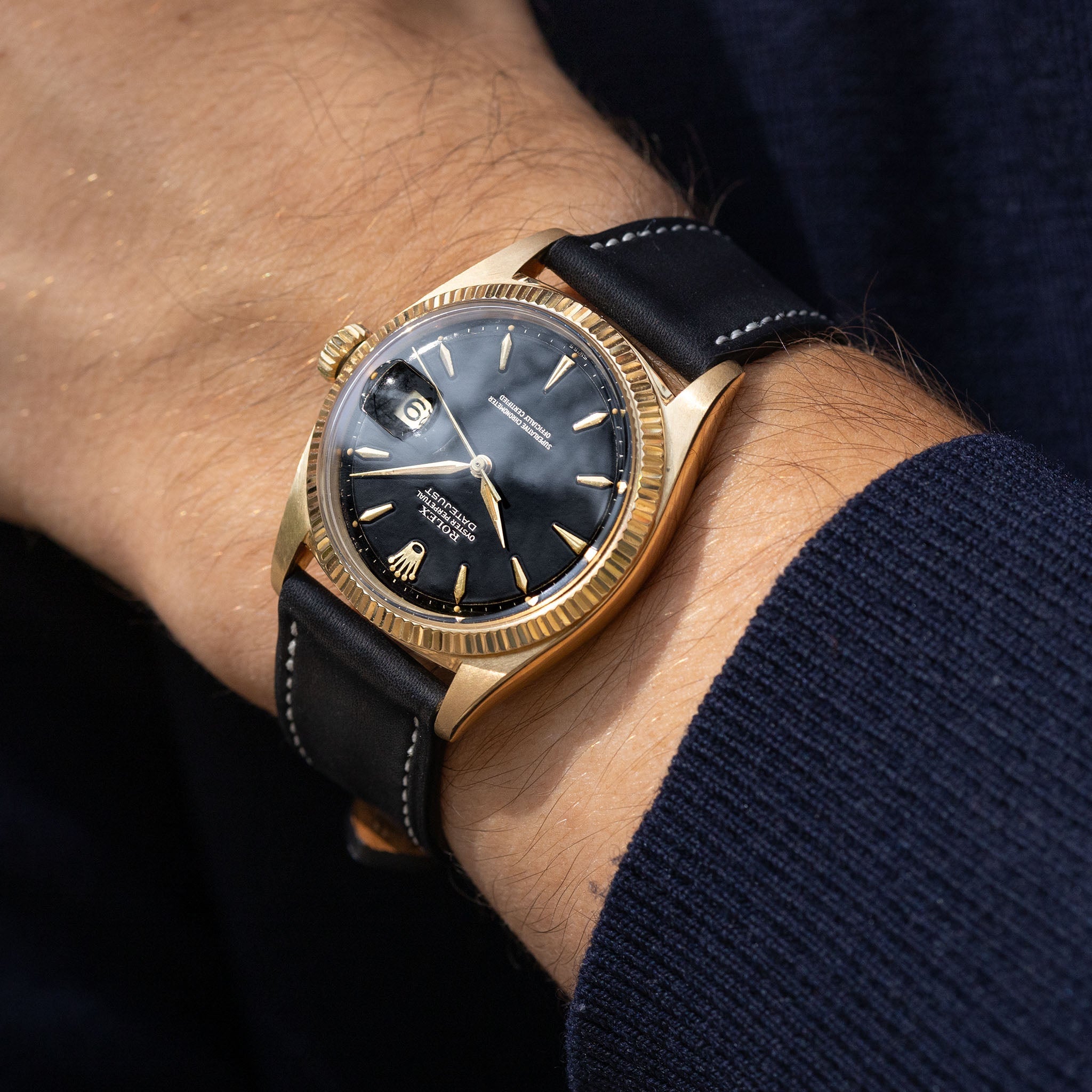 Rolex Datejust 1601/8 “Gilt Dial” in 18k yellow gold