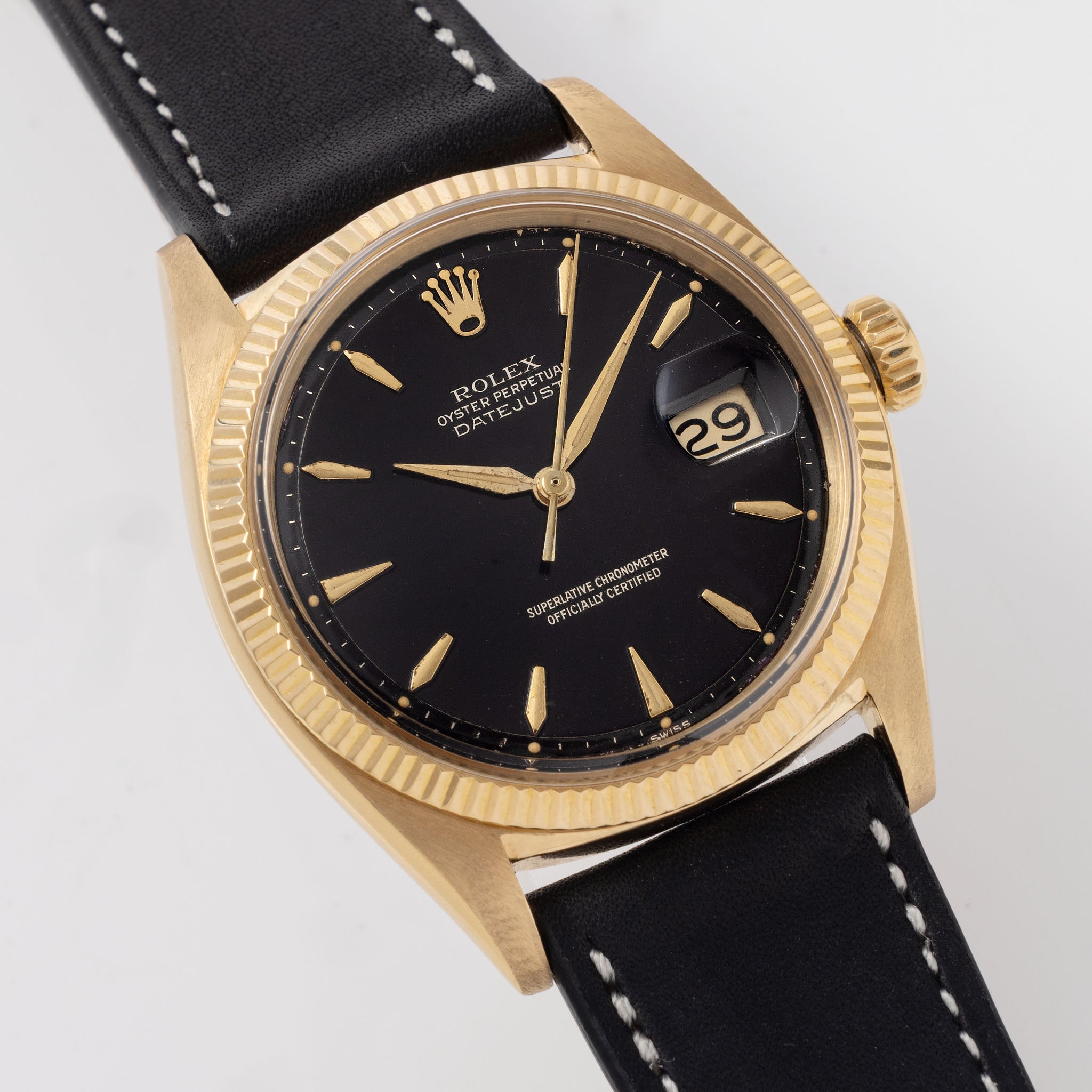 Rolex Datejust 1601/8 “Gilt Dial” in 18k yellow gold