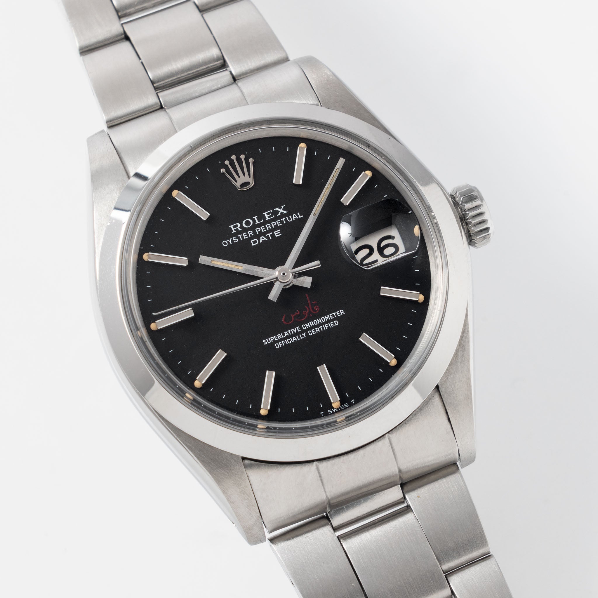 Rolex Oyster-Perpetual Date 1500 Black Qaboos Dial