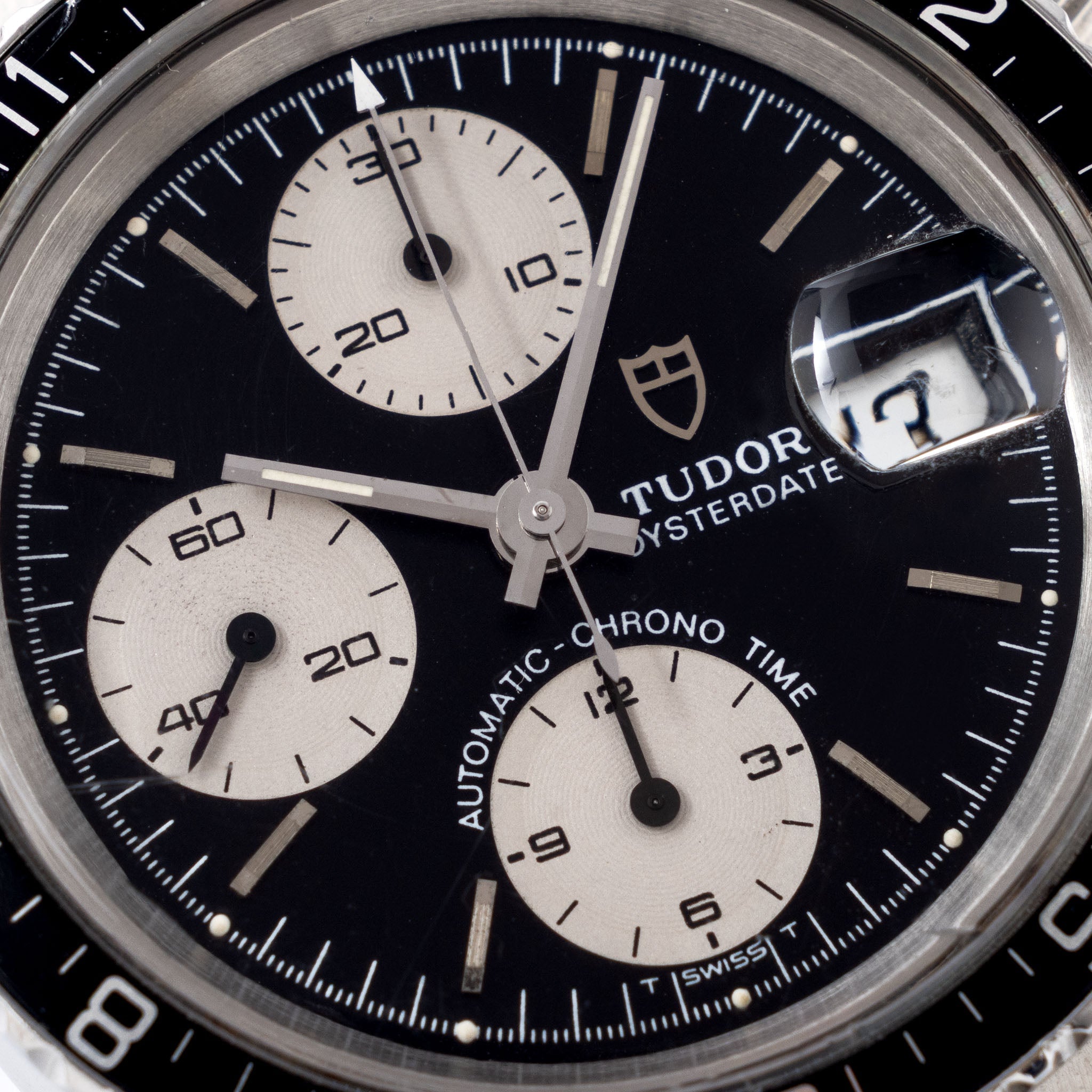 Tudor Oysterdate Big Block Chronograph Black Dial ref. 79170