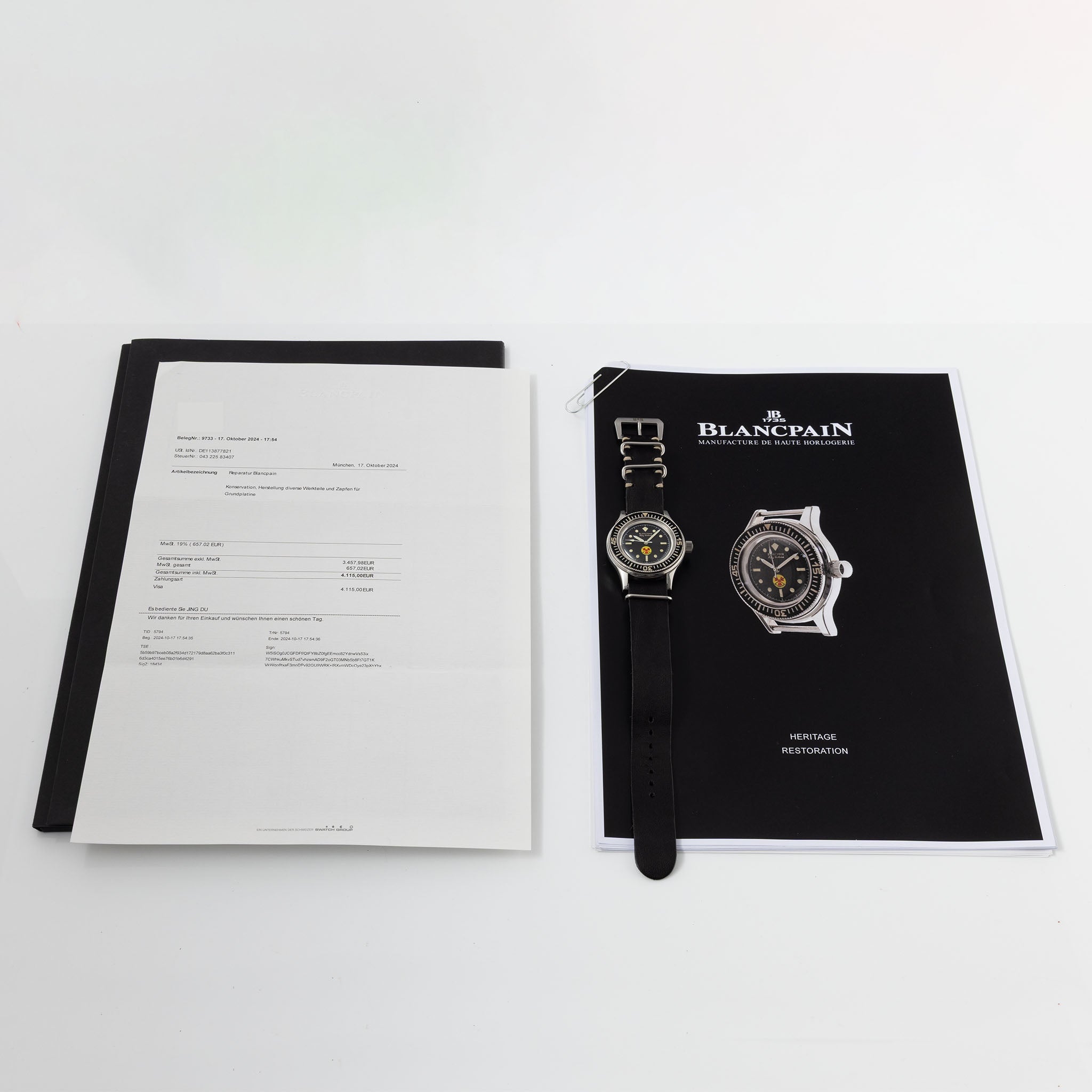 Blancpain Fifty Fathoms No-Rad Bundeswehr Dive Watch with Blancpain Heritage Restoration