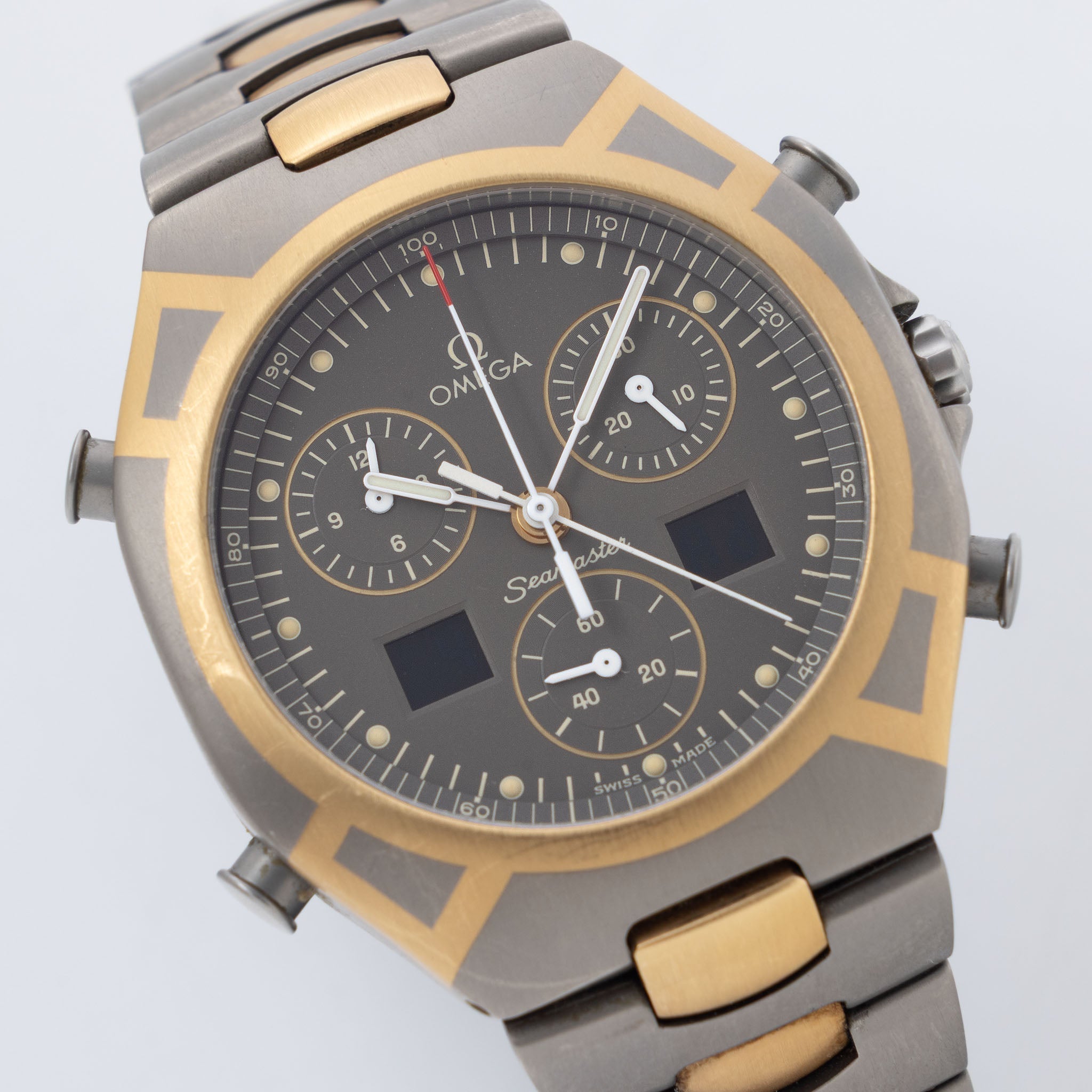 Omega Seamaster Polaris Chronograph in Titanium and Gold ref 386.1232