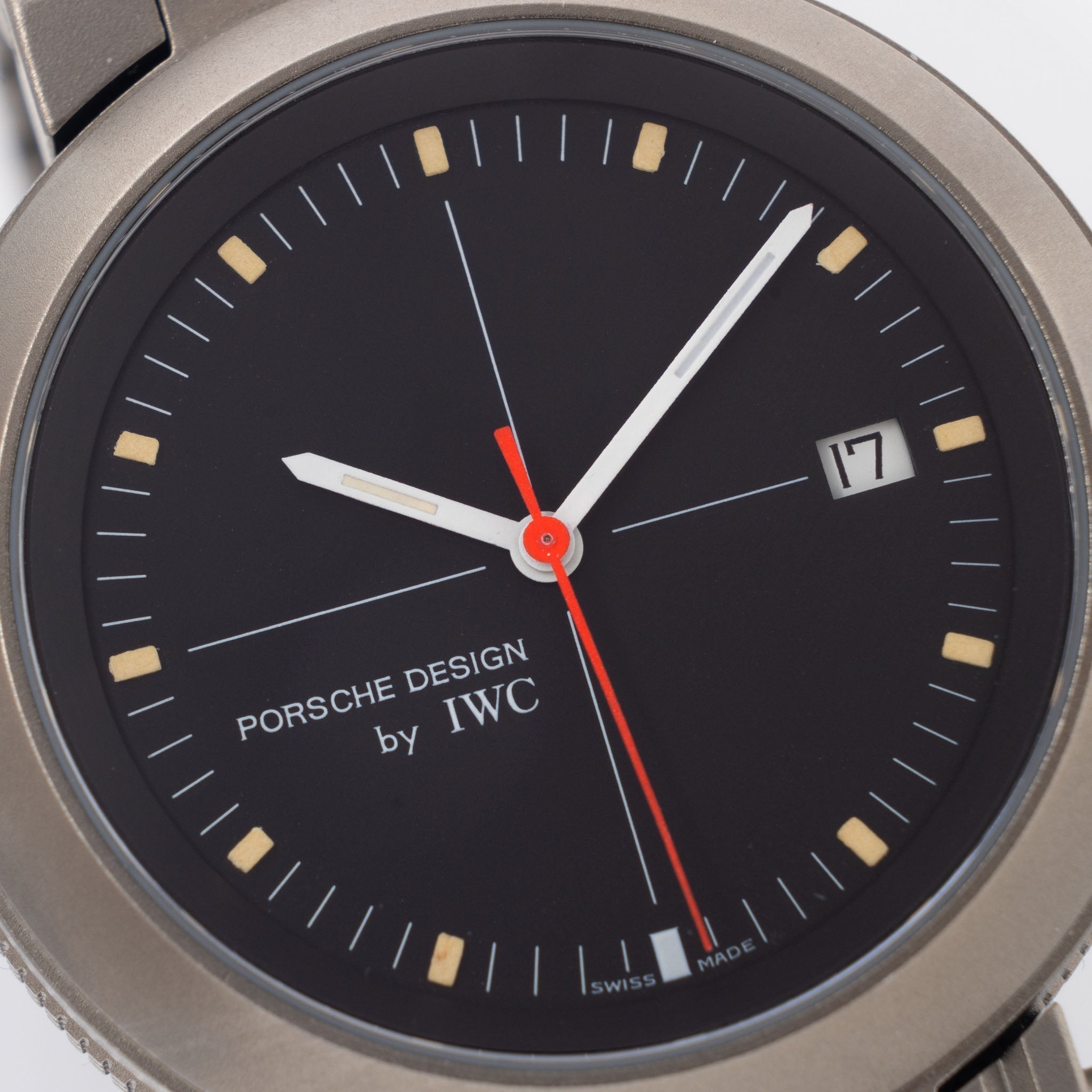IWC/Porsche design compass watch in titanium ref 3511 with Certificate of Authenticity  paper and IWC service invoice