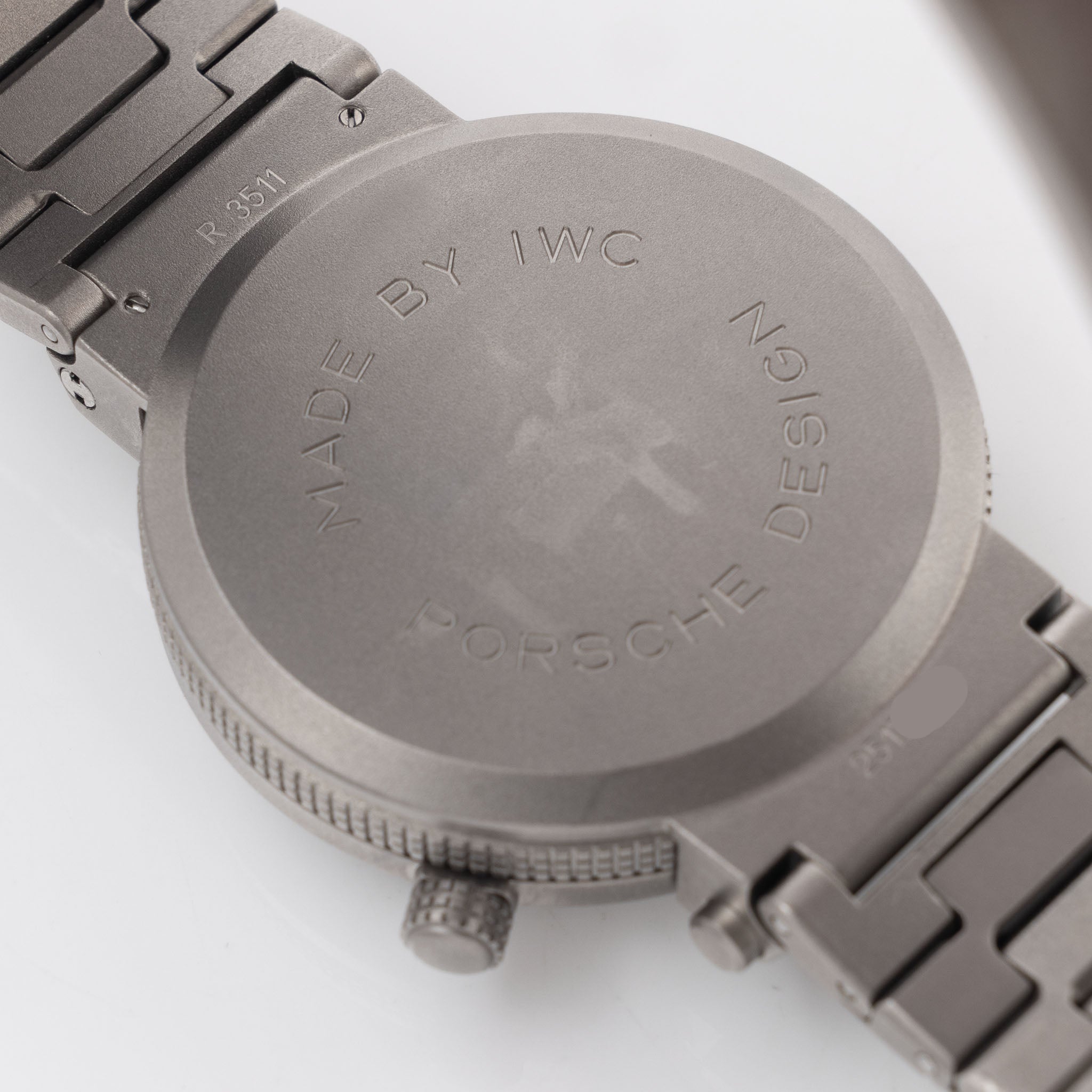IWC/Porsche design compass watch in titanium ref 3511 with Certificate of Authenticity  paper and IWC service invoice
