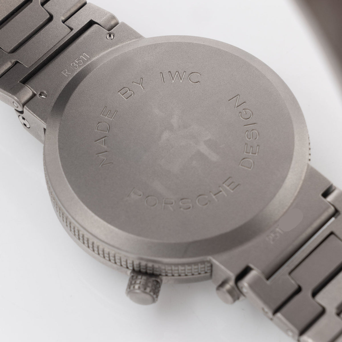 IWC/Porsche design compass watch in titanium ref 3511 with Certificate of Authenticity  paper and IWC service invoice