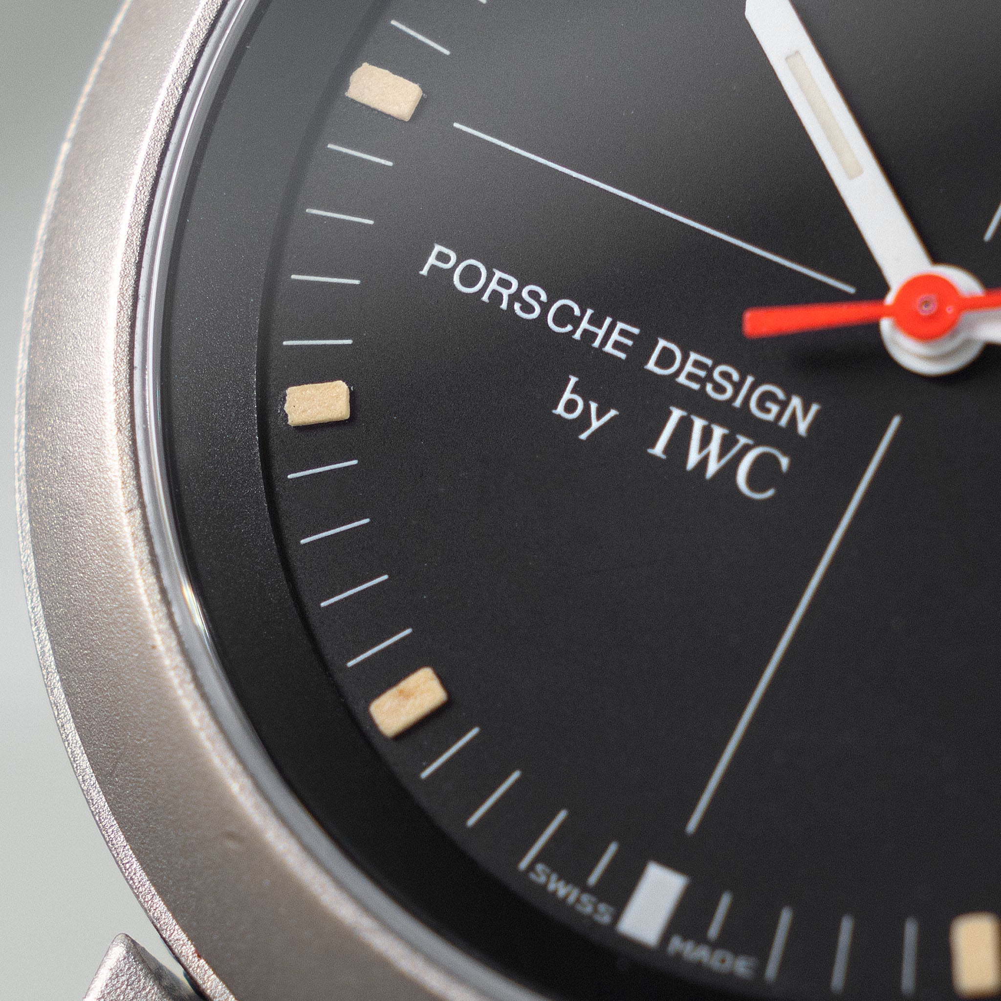 IWC/Porsche design compass watch in titanium ref 3511 with Certificate of Authenticity  paper and IWC service invoice