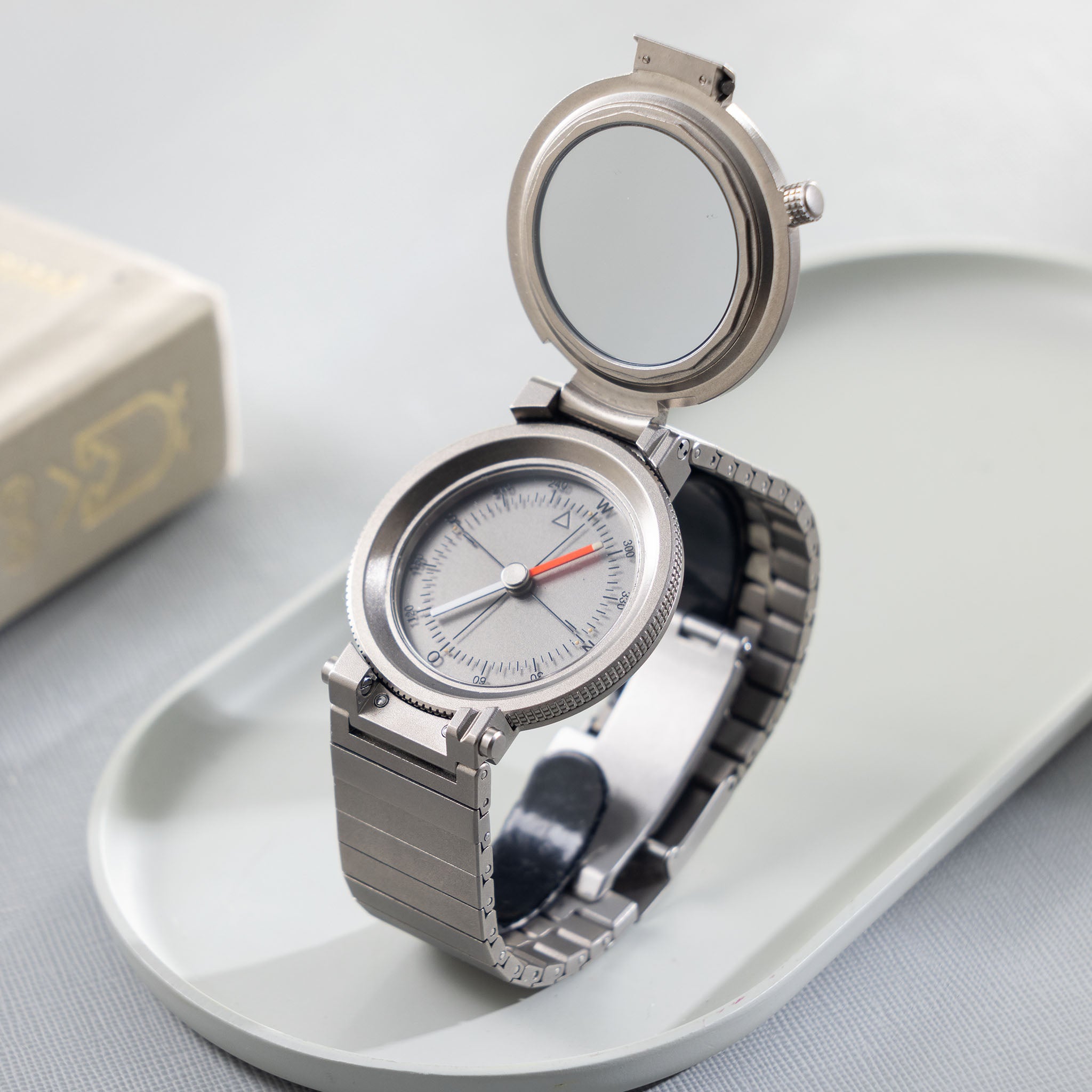 IWC/Porsche design compass watch in titanium ref 3511 with Certificate of Authenticity  paper and IWC service invoice