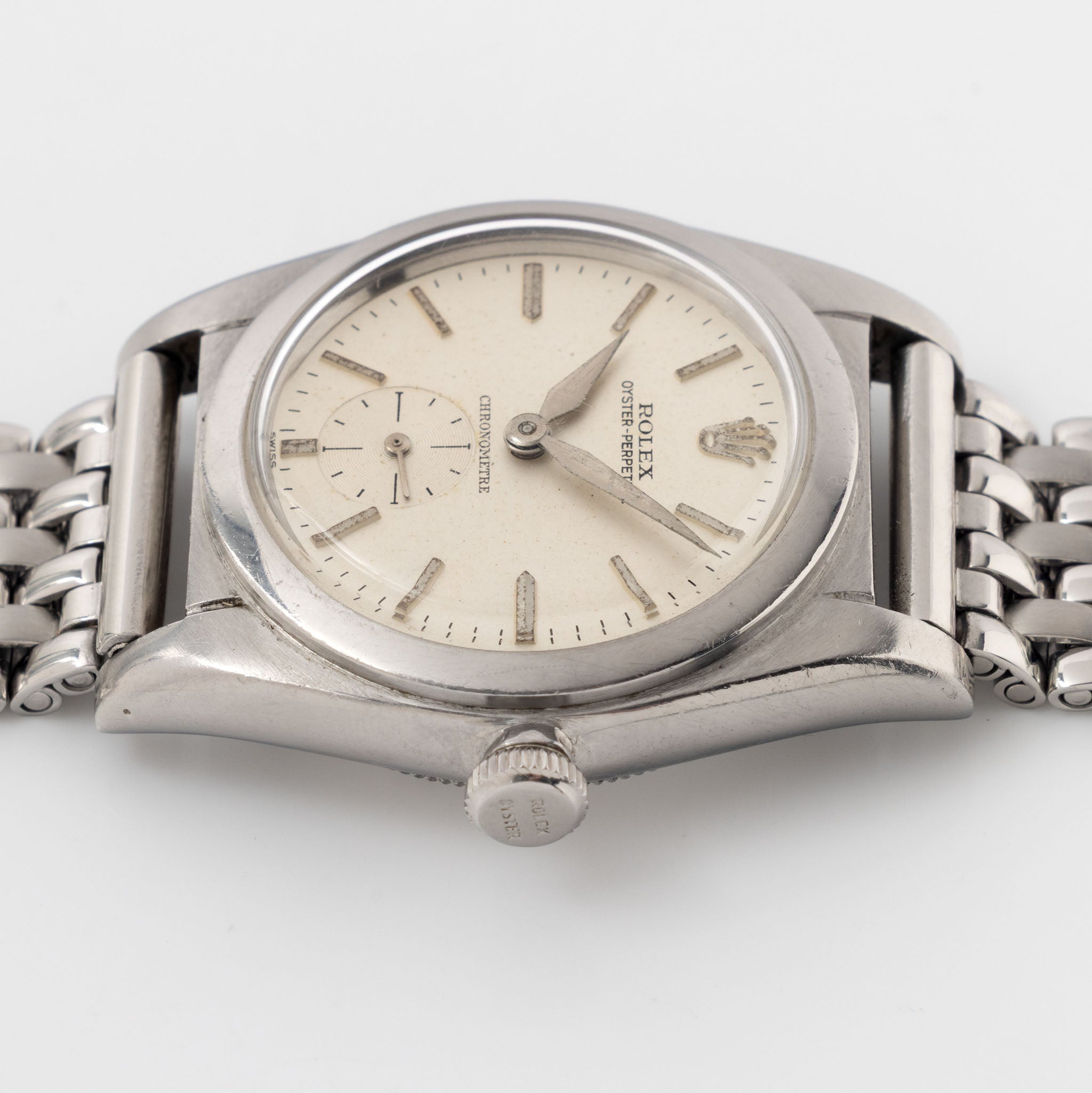 Rolex Oyster Perpetual "Bubble Back" Silver Dial in steel ref. 2764