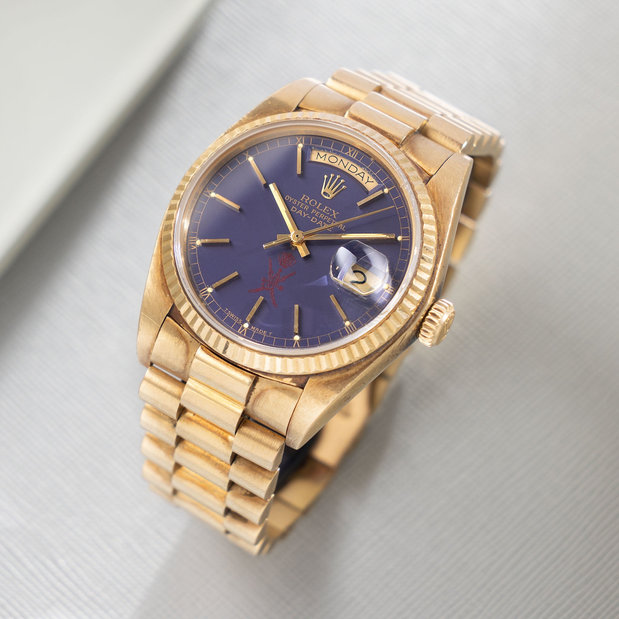 Rolex Day-Date 18038 Purple  Khanjar dial from original owner’s family with Provenance