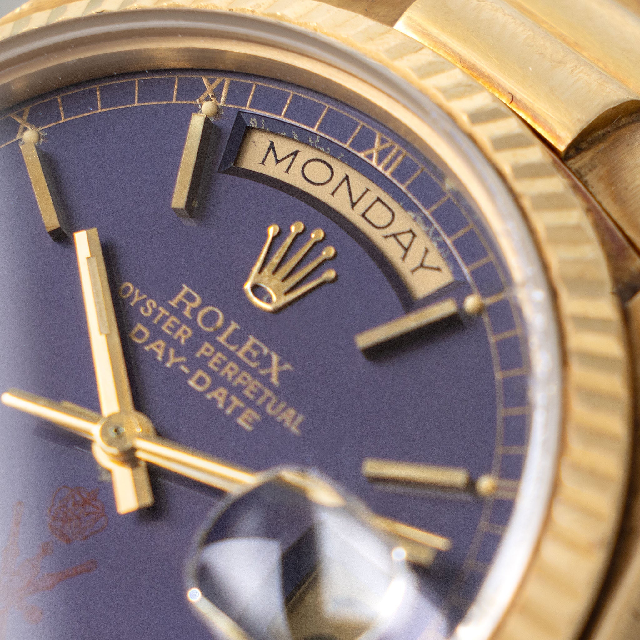 Rolex Day-Date 18038 Purple  Khanjar dial from original owner’s family with Provenance