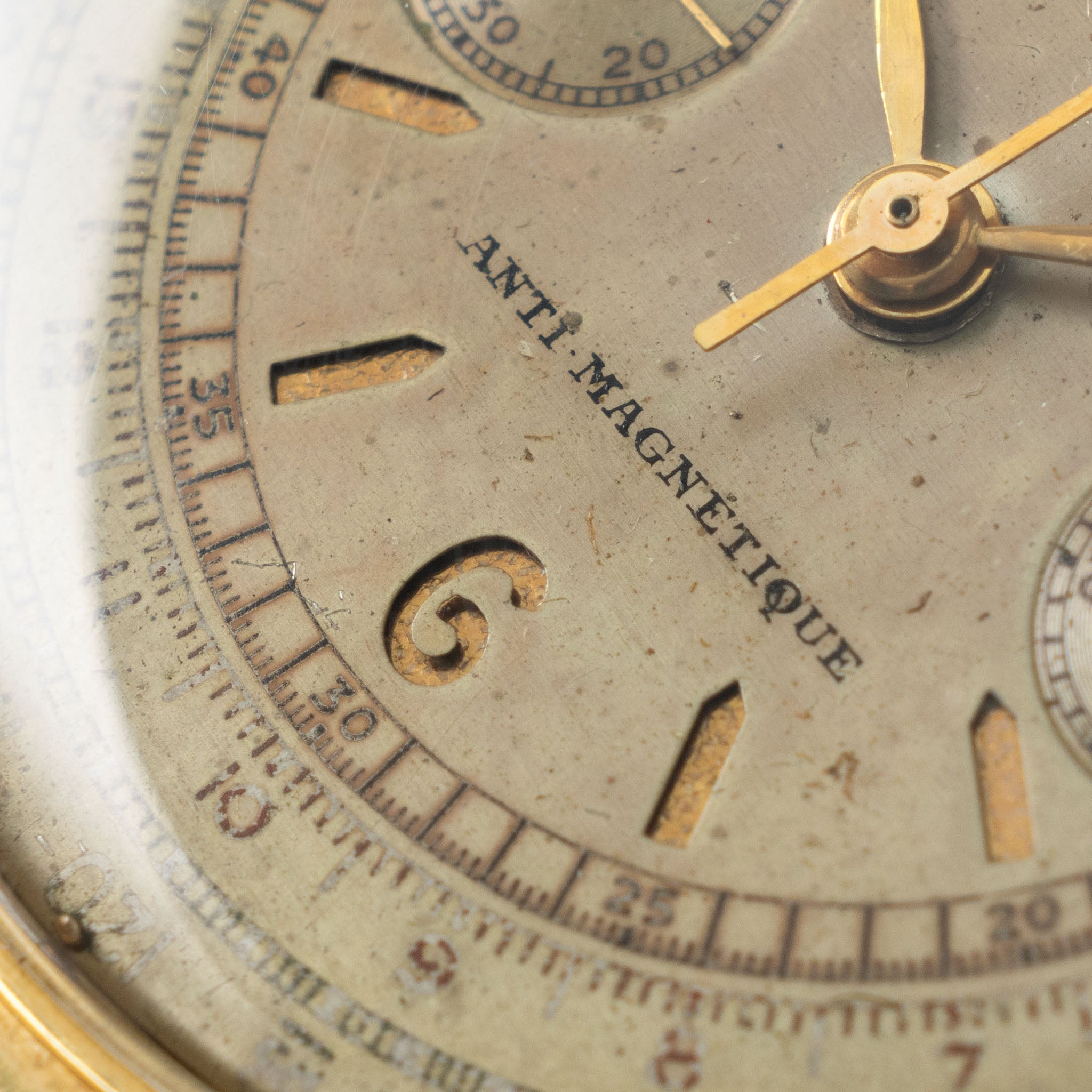 Longines 13ZN Chronograph Sandwich Dial in 18k Yellow Gold 