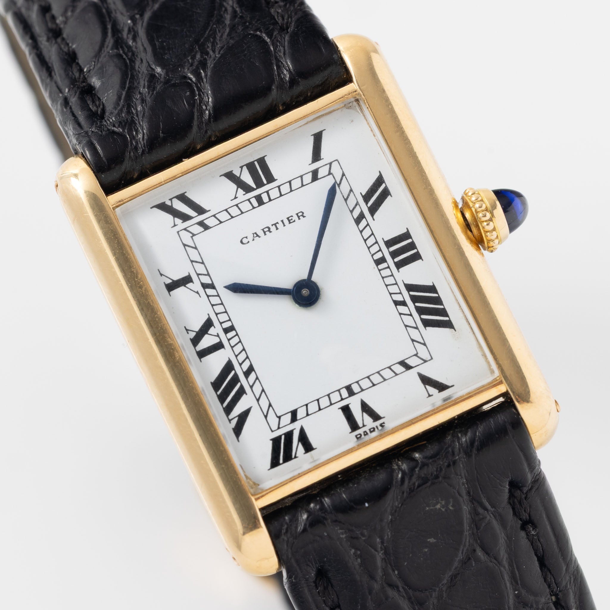 Cartier Tank Louis Rare Jaeger Movement in 18k yellow gold Paris Dial Pre-merger