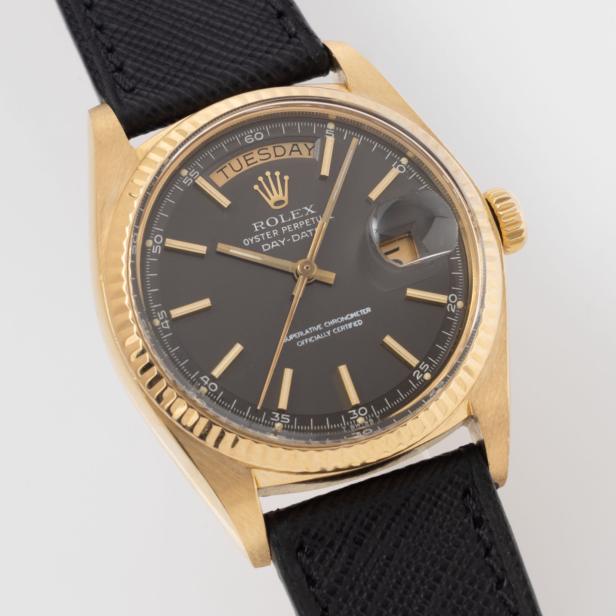 Rolex Day-date Grey dial in 18 k yellow gold ref 1803 