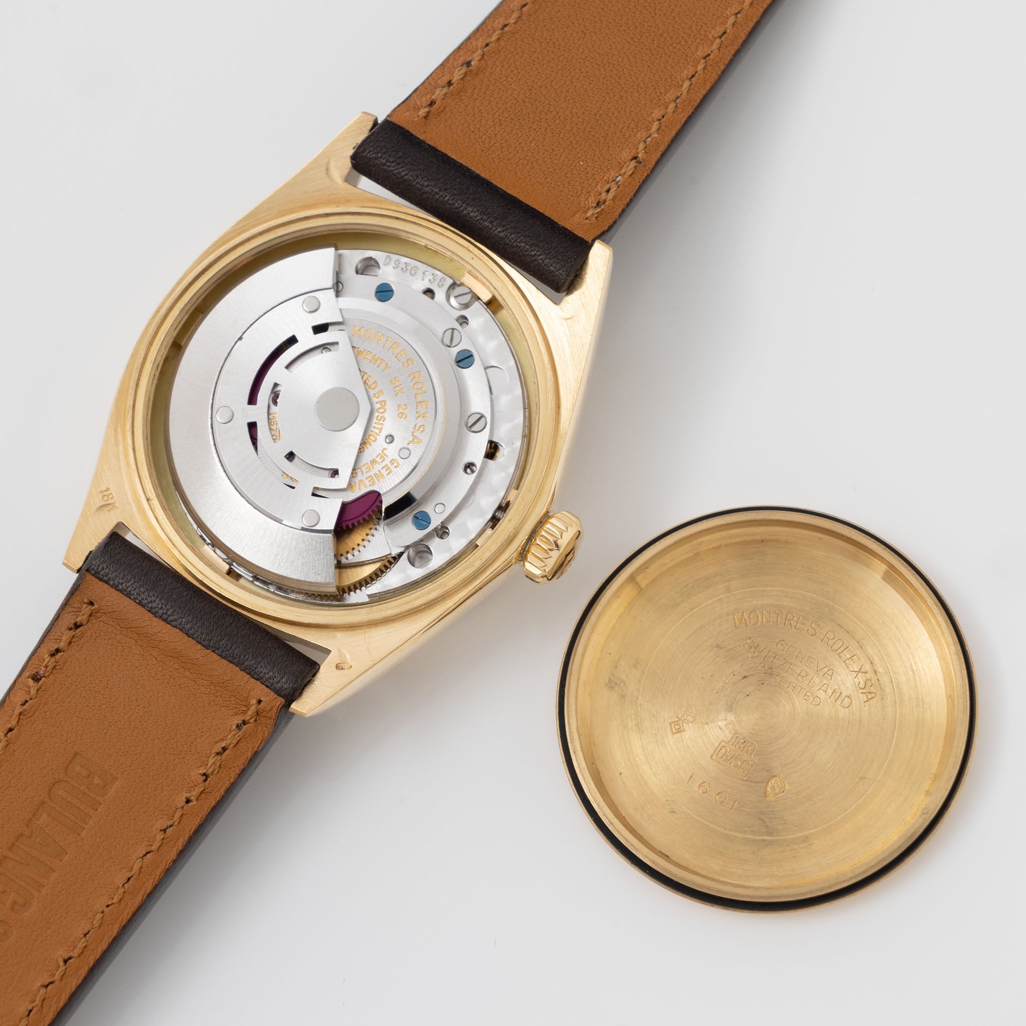 Rolex Datejust 1600/8 Cream Buckley Dial in 18k Yellow Gold