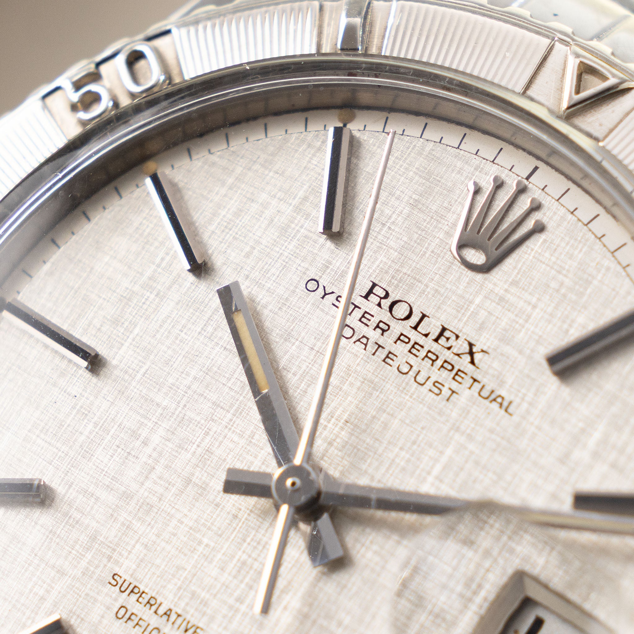 Rolex Turn- o-graph Silver linen dial ref 1625