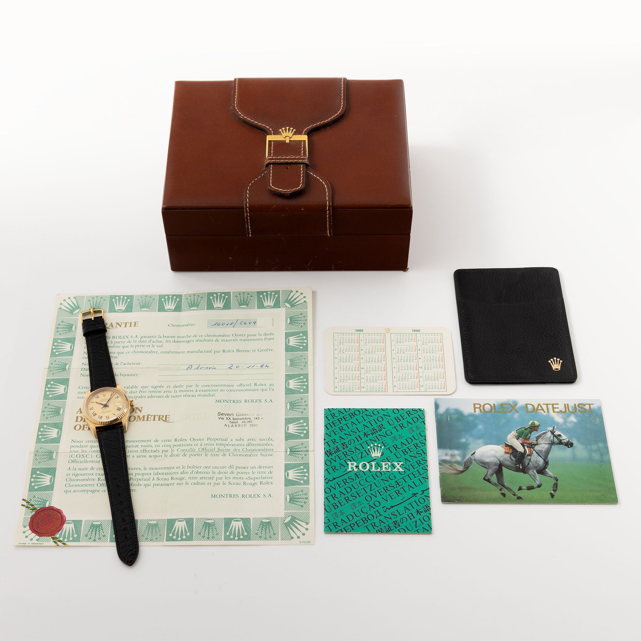 Rolex Datejust 16018 Lemon Buckley Dial with Box and Papers in 18k Yellow Gold