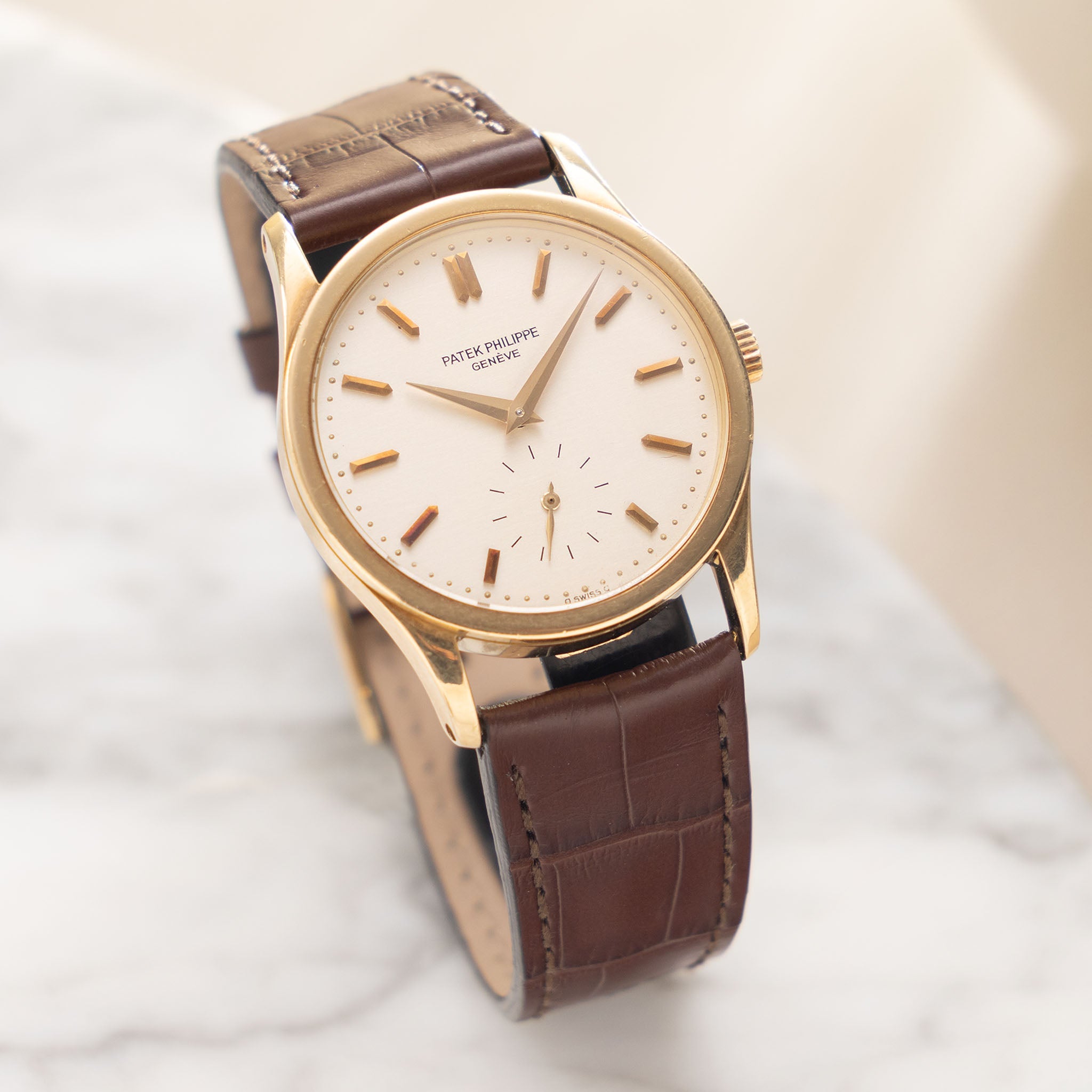 Patek Philippe Calatrava 3796J Silver Dial in 18k Yellow Gold