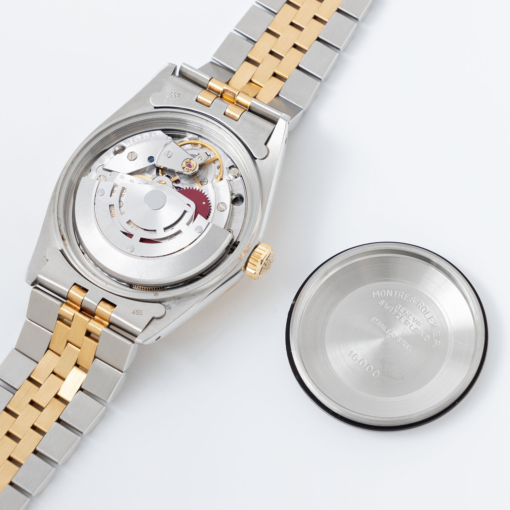 Rolex Datejust 16013 Silver Khanjar Dial Steel and Gold with Original Box and Service Card