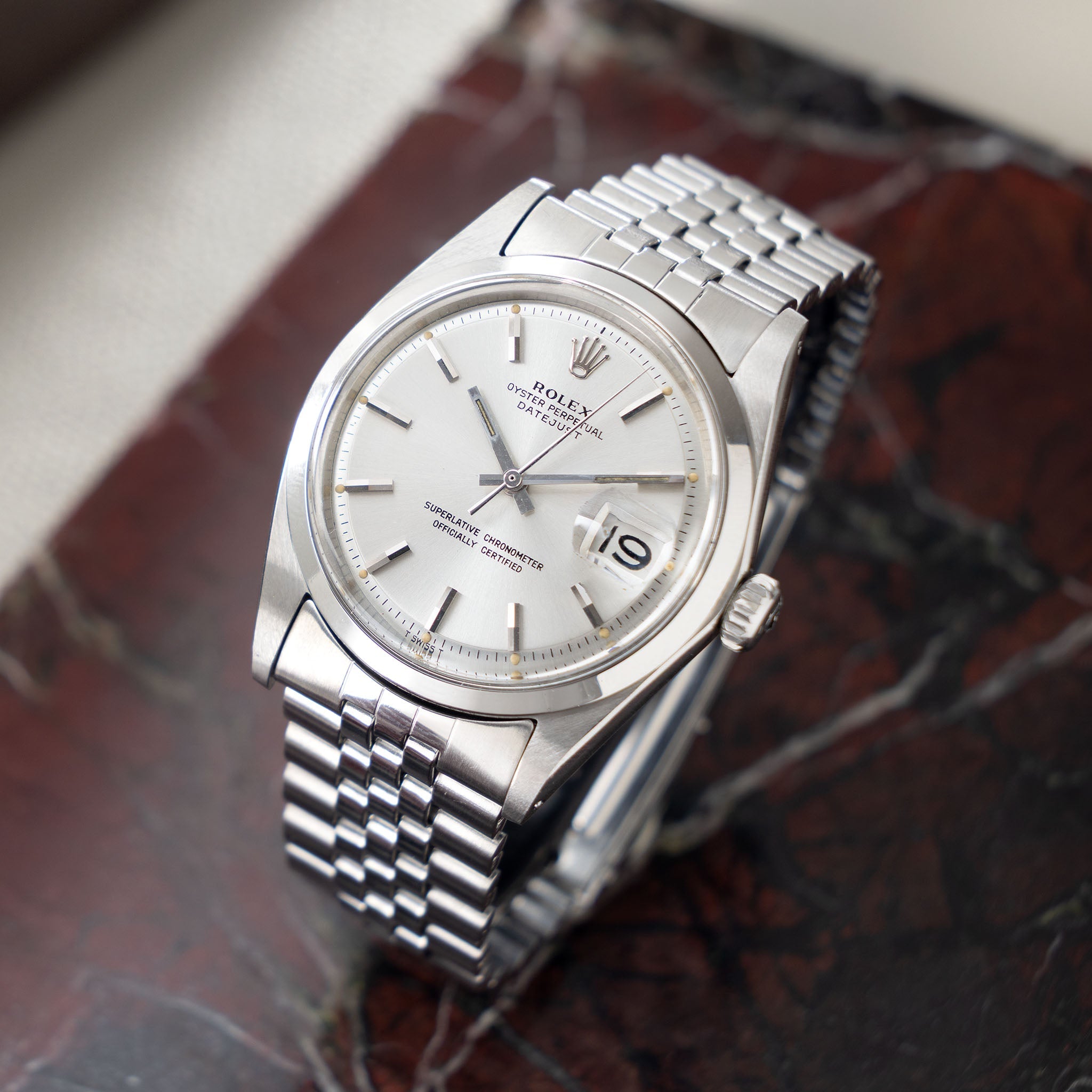 Rolex Datejust Silver Dial with Original Papers Ref. 1600