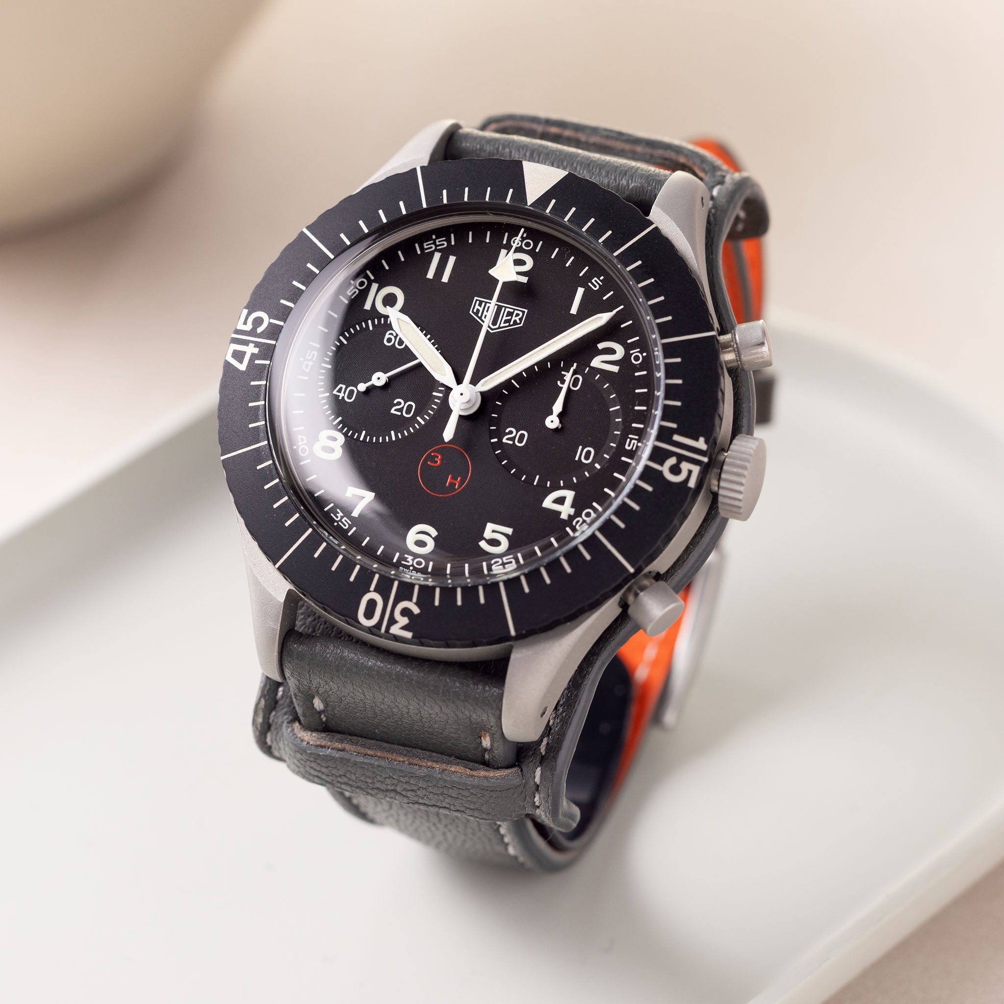 Heuer Bund Chronograph 3H dial  ref 1550 SG