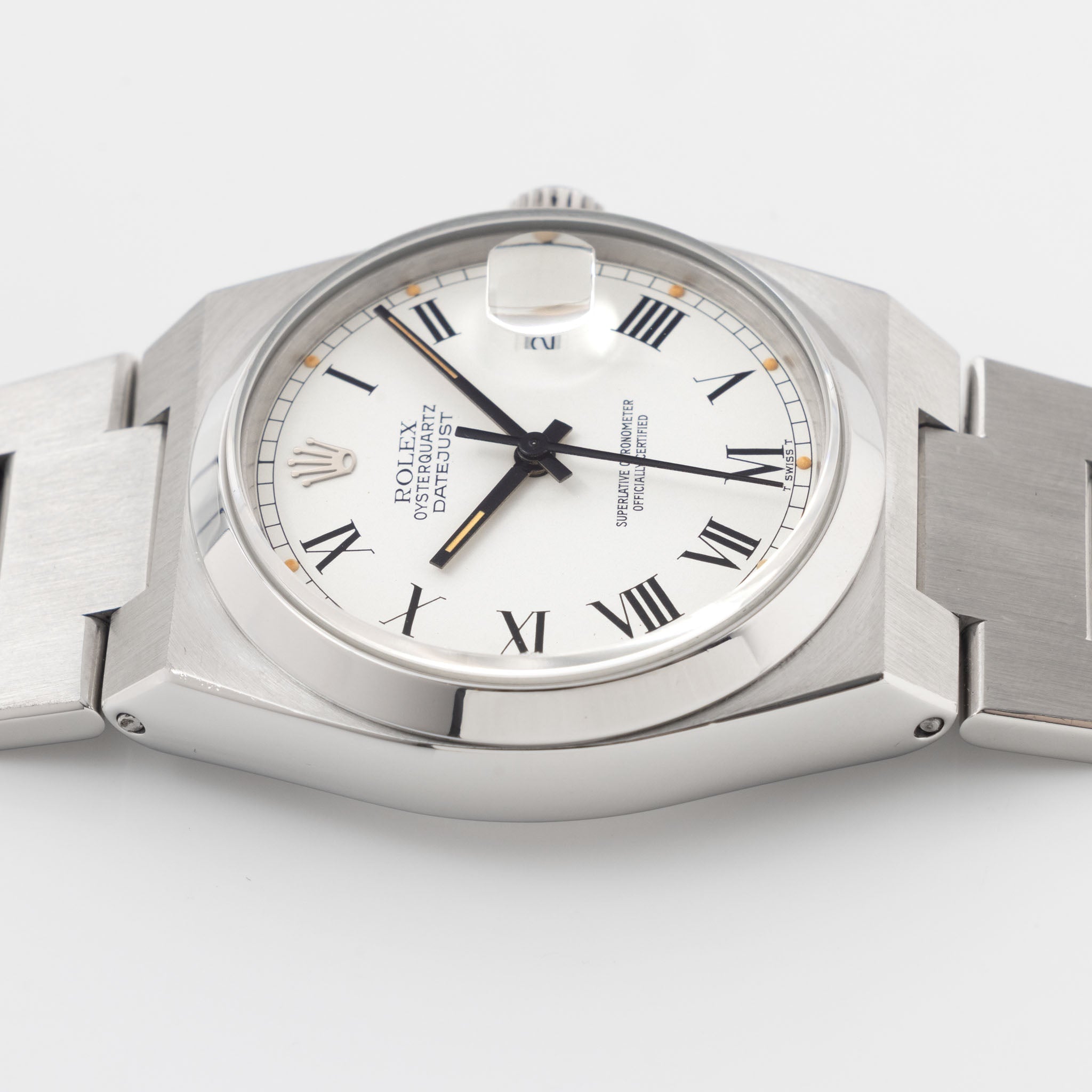 Rolex Oysterquartz Datejust 17000 White Buckley Dial with Papers
