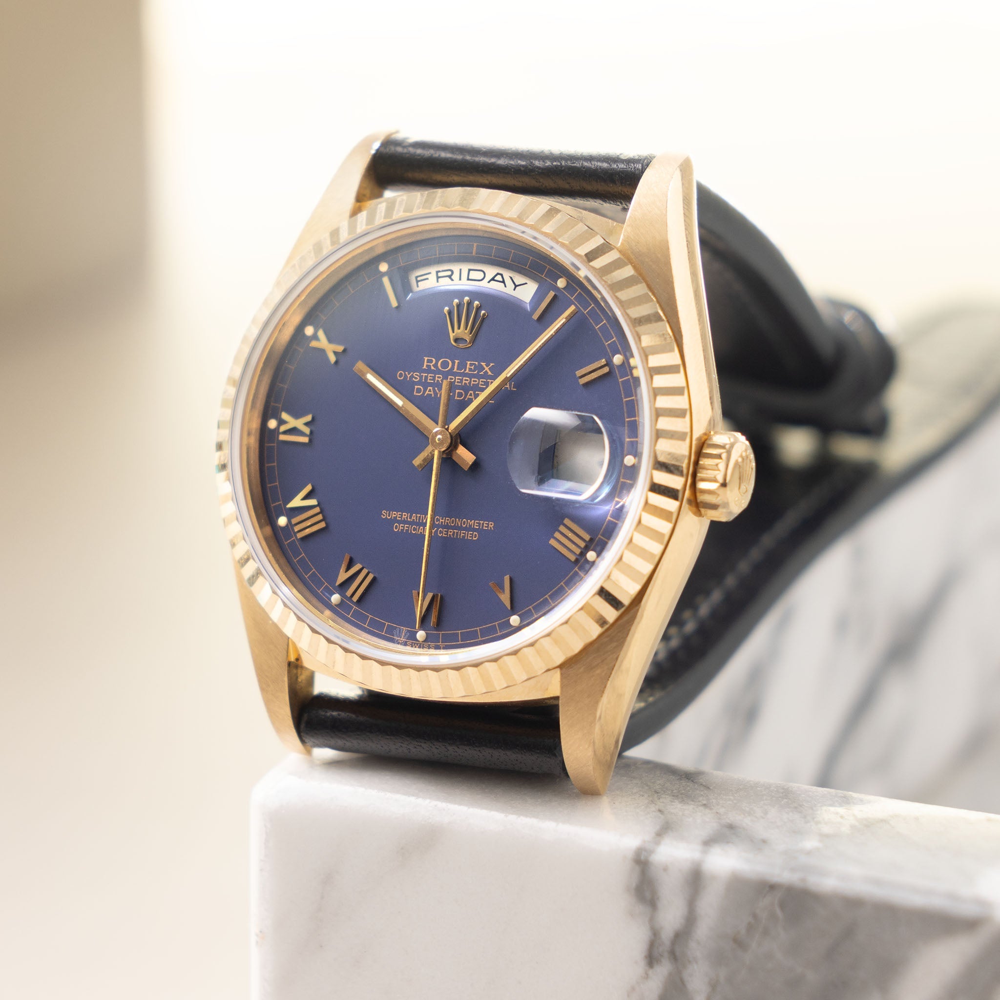 Rolex Day-Date 18238 Purple Roman Numerals Dial