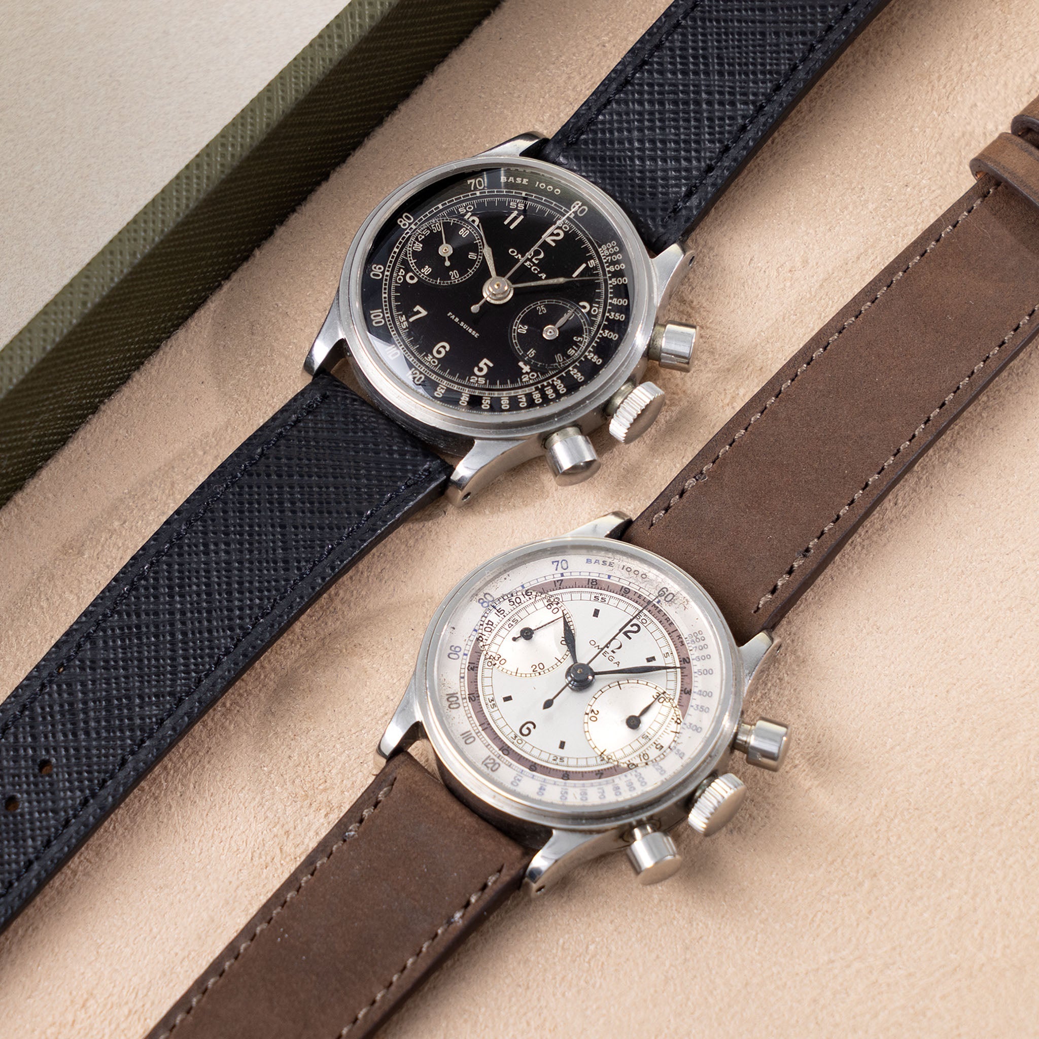 Omega Chronograph 28.9 Movement Screw-down Case Black Dial Chronograph