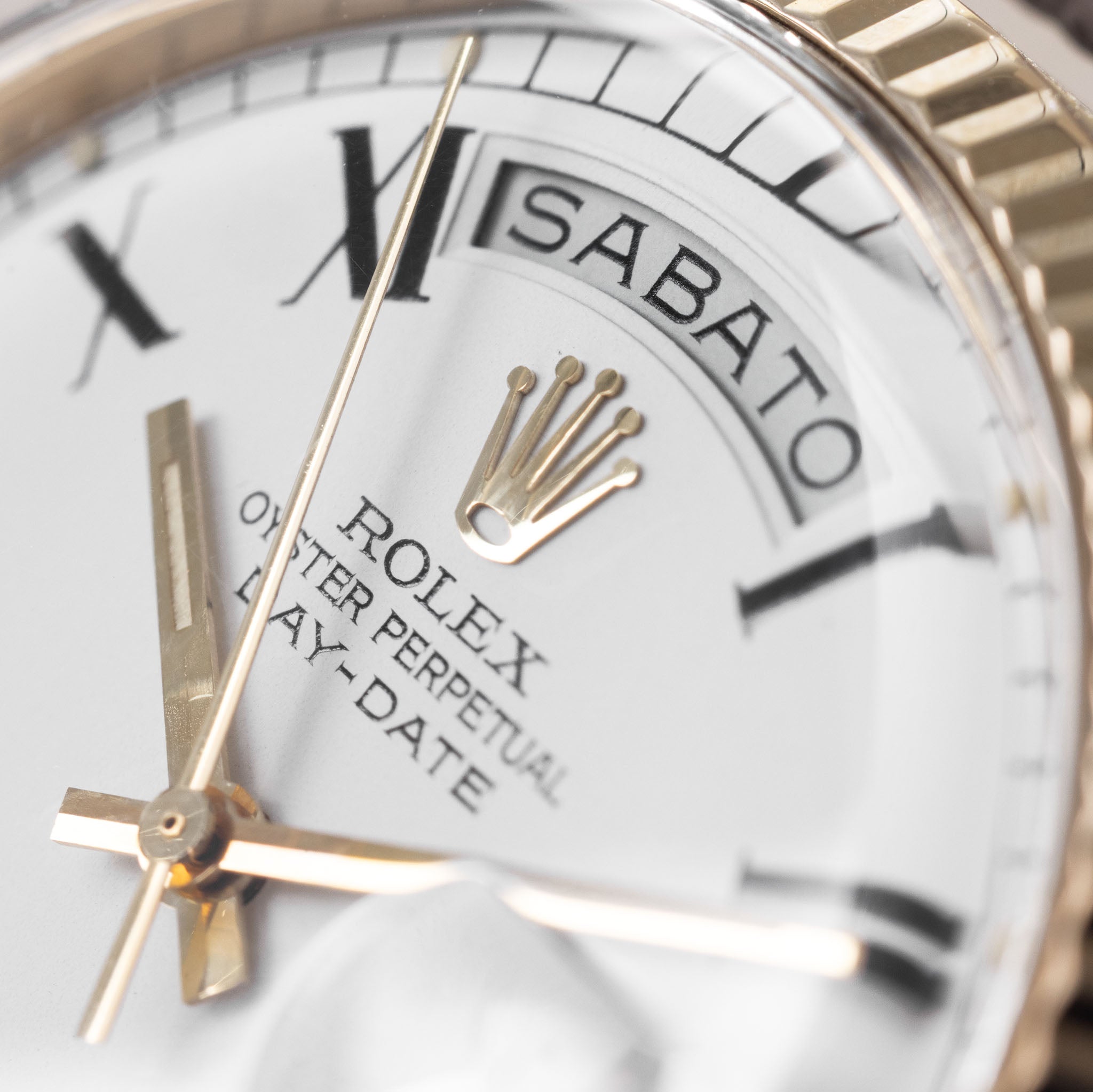 Rolex Day-Date 1803 White Buckley Dial in 18k Yellow Gold