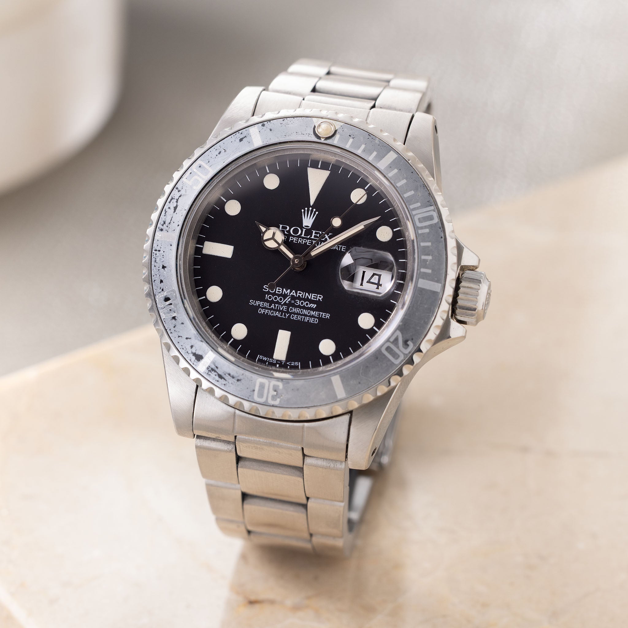 Rolex Submariner 16800 Matte Dial Ghost Bezel with Original Box and Papers