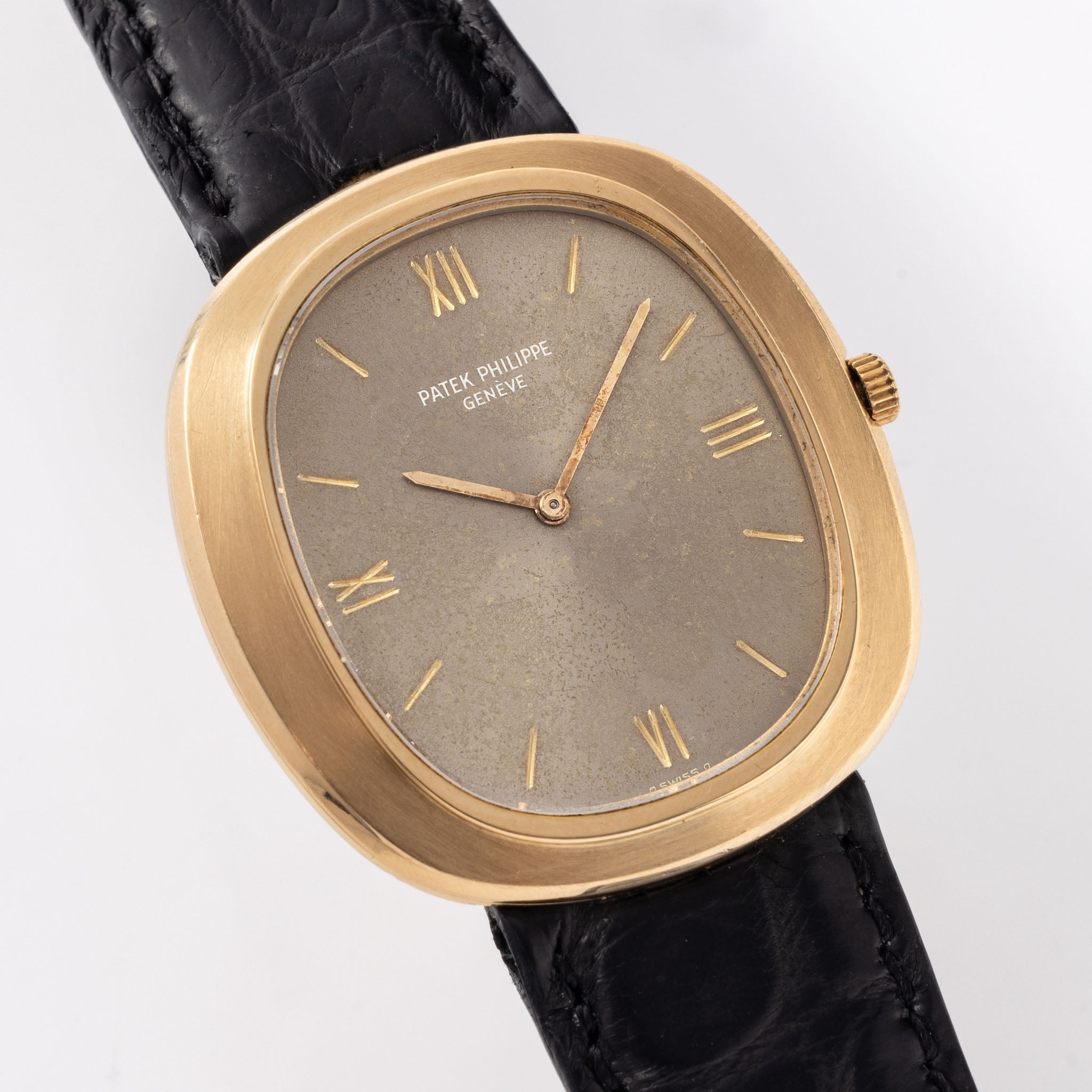 Patek Philippe “Grand Ellipse” in 18k Yellow Gold Tropical Dial Ref 3589