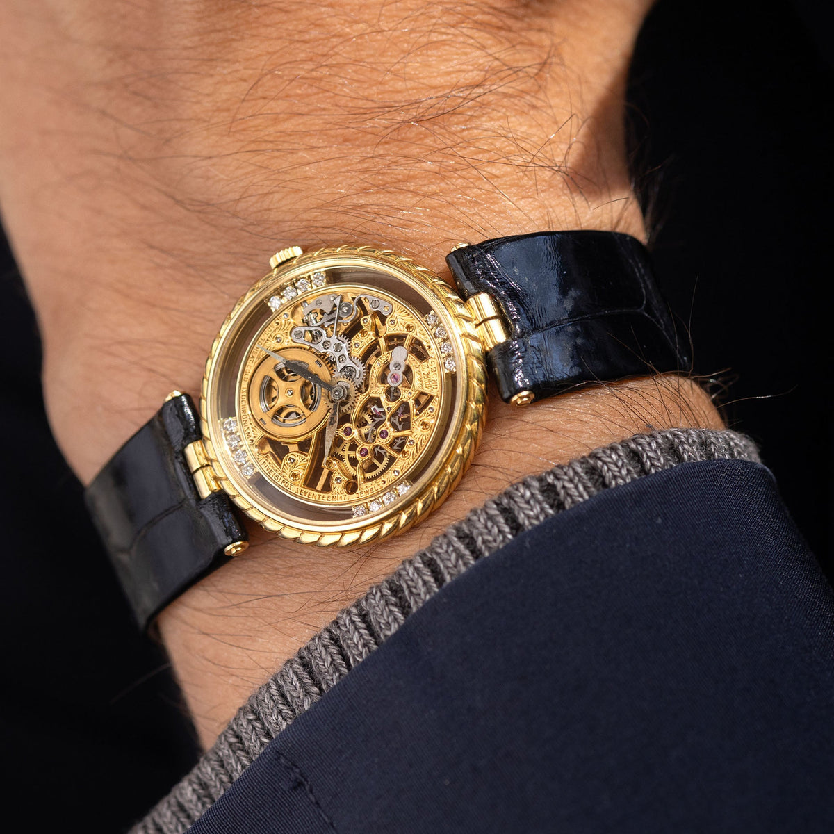 Audemars Piguet 4257/002BA Skeleton Dress Watch in 18k Yellow Gold  with Box and Original Guarantee Booklet