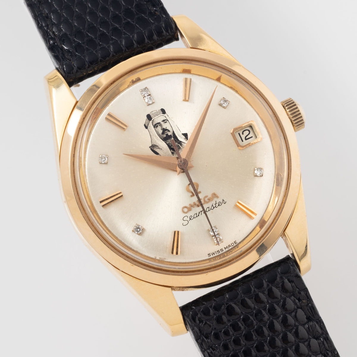 Omega Seamaster Dresswatch in 18k Rose Gold Diamond Markers for Sheikh Bin Salman of Bahrein ref. 166010 62